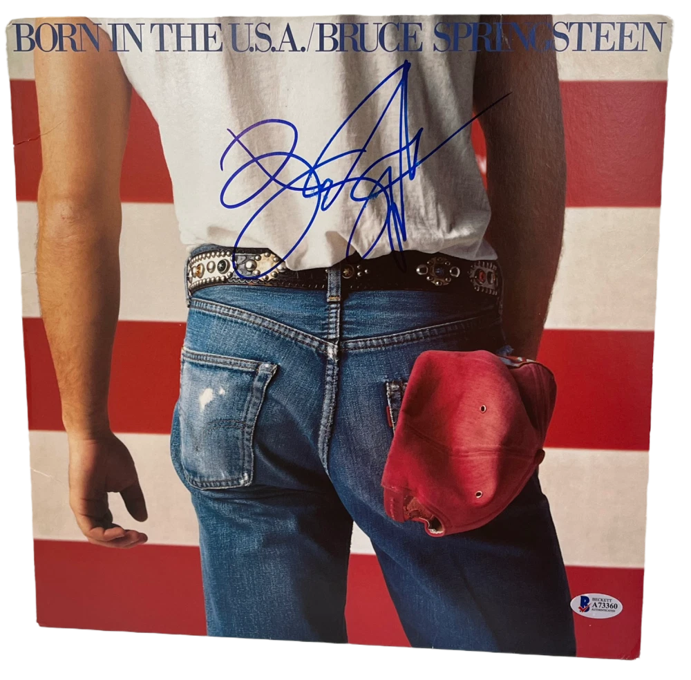 BRUCE SPRINGSTEEN SIGNED BORN IN THE USA ALBUM VINYL AUTHENTIC AUTOGRAPH BECKETT
