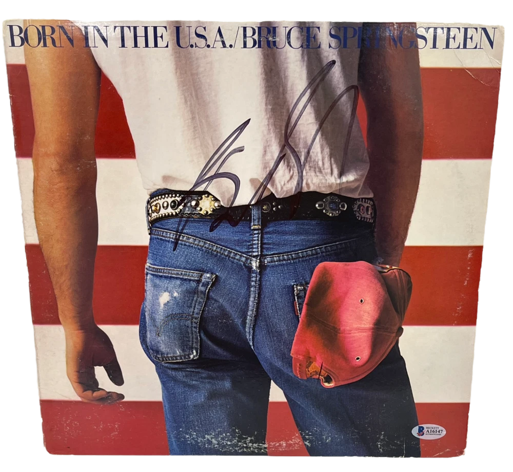 BRUCE SPRINGSTEEN SIGNED BORN IN THE USA ALBUM VINYL AUTHENTIC AUTOGRAPH BECKETT