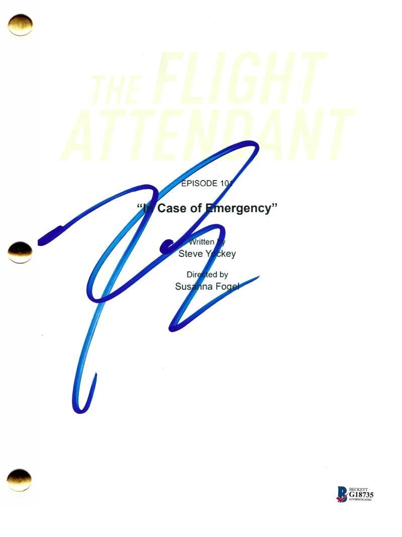 KALEY CUOCO SIGNED THE FLIGHT ATTENDANT PILOT SCRIPT AUTHENTIC AUTOGRAPH BECKETT