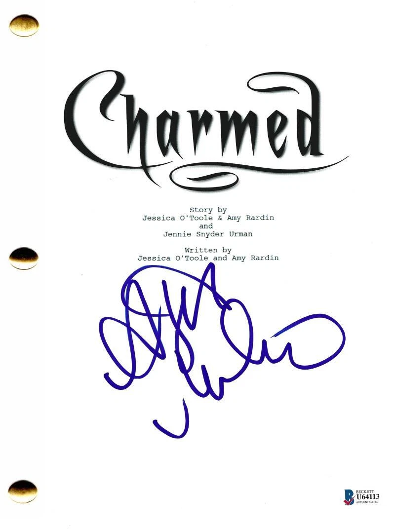 ALYSSA MILANO SIGNED CHARMED PILOT SCRIPT AUTHENTIC AUTOGRAPH BECKETT