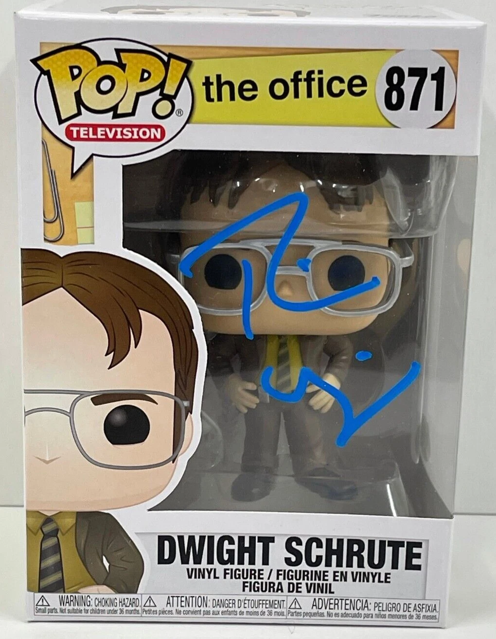 RAINN WILSON DWIGHT SCHRUTE SIGNED THE OFFICE FUNKO FIGURE 871 BECKETT COA 6