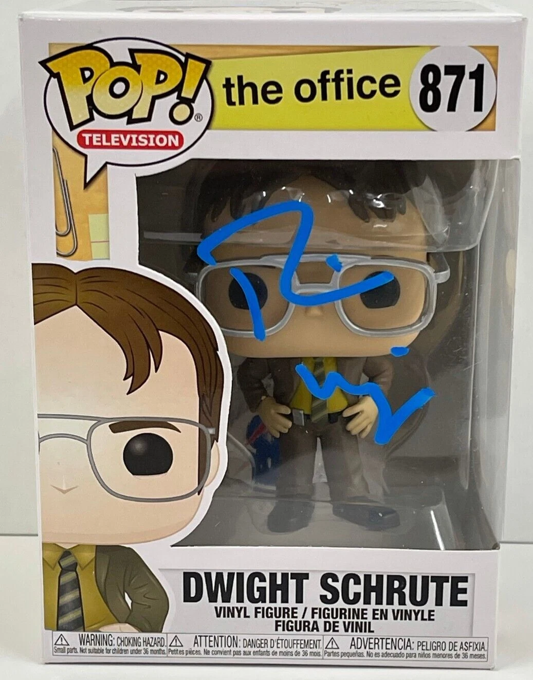 RAINN WILSON DWIGHT SCHRUTE SIGNED THE OFFICE FUNKO FIGURE 871 BECKETT COA 6