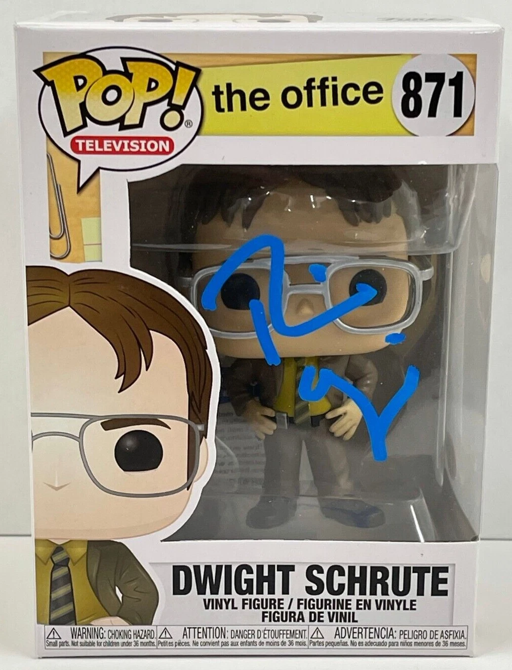 RAINN WILSON DWIGHT SCHRUTE SIGNED THE OFFICE FUNKO FIGURE 871 BECKETT COA 8