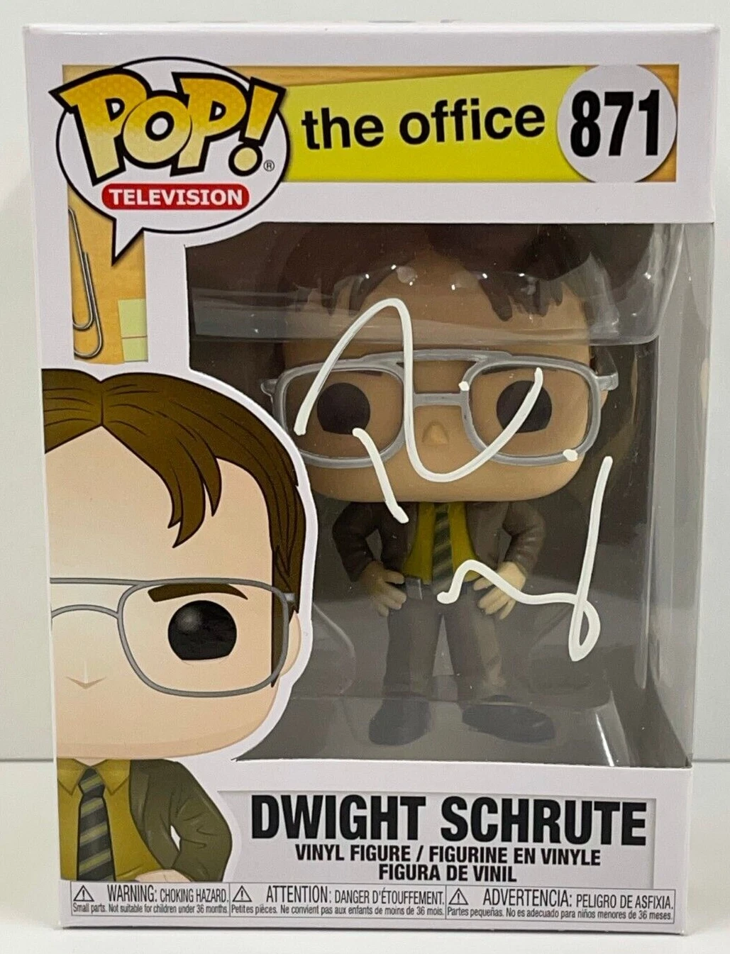 RAINN WILSON DWIGHT SCHRUTE SIGNED THE OFFICE FUNKO FIGURE 871 BECKETT COA 12