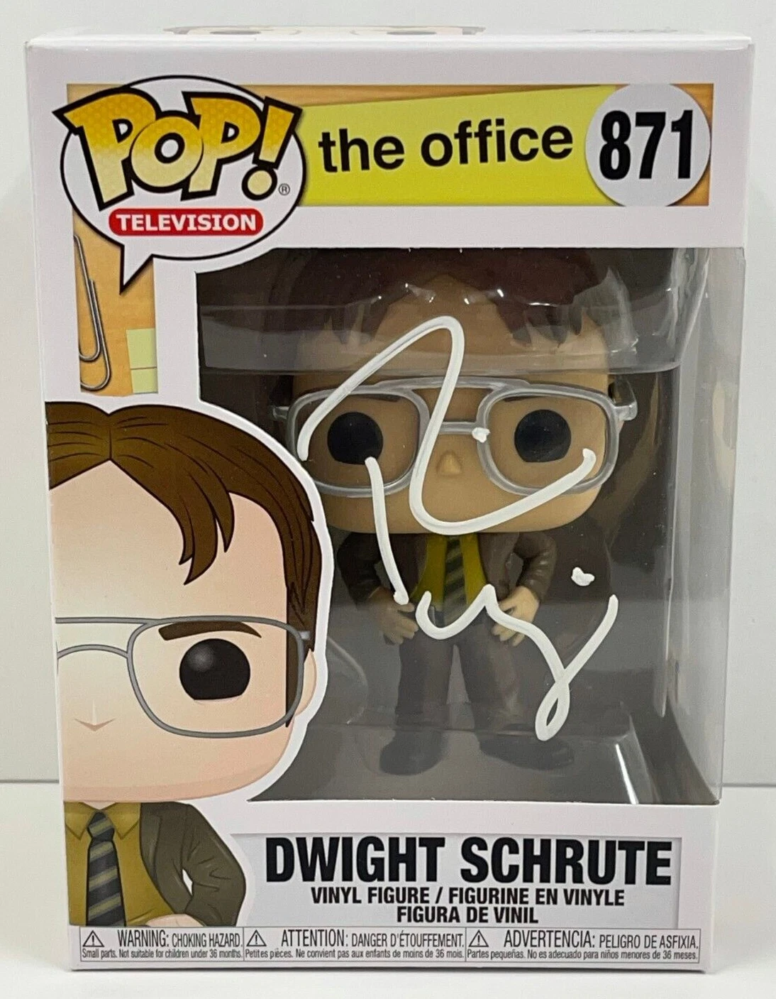 RAINN WILSON DWIGHT SCHRUTE SIGNED THE OFFICE FUNKO FIGURE 871 BECKETT COA 13