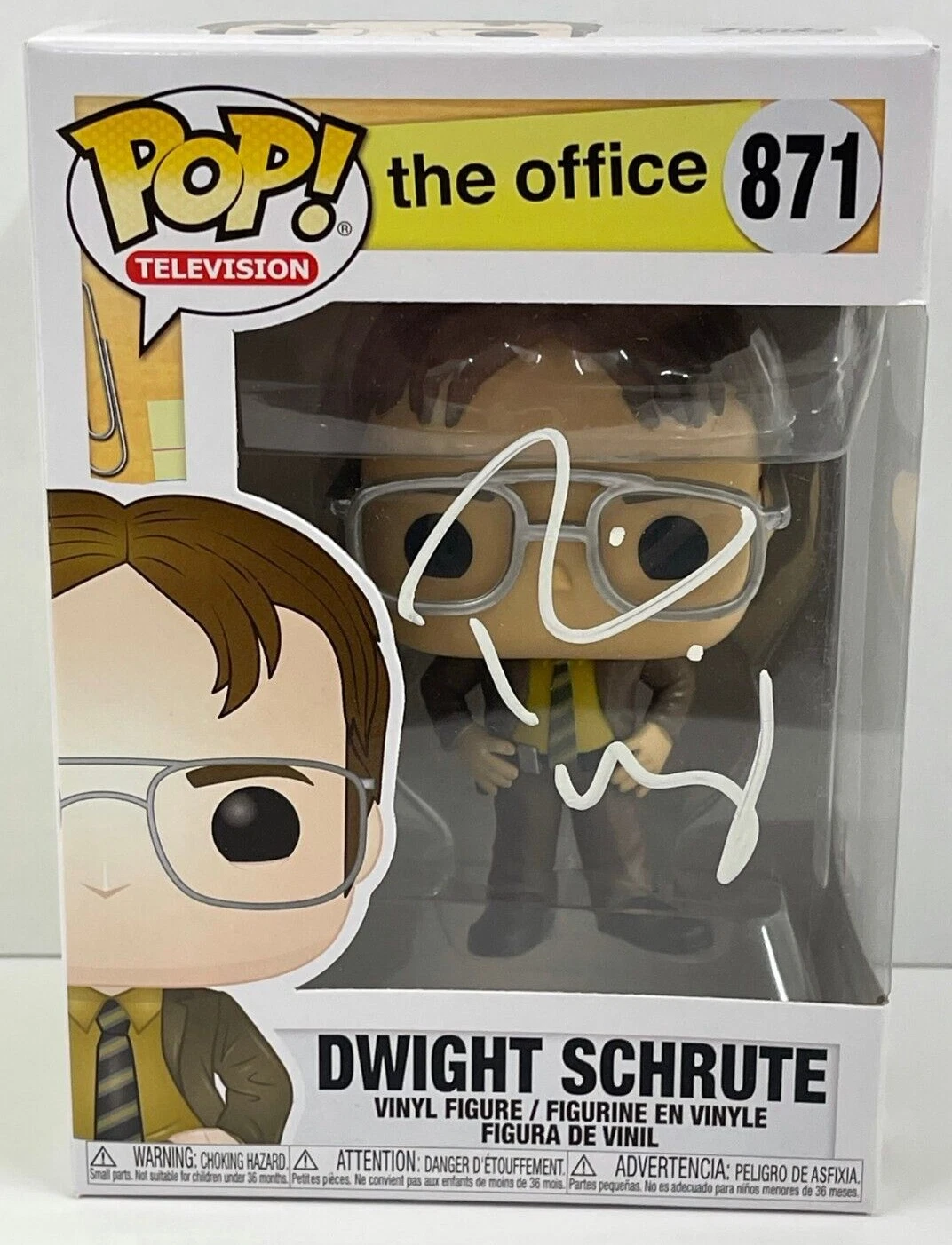 RAINN WILSON DWIGHT SCHRUTE SIGNED THE OFFICE FUNKO FIGURE 871 BECKETT COA 14