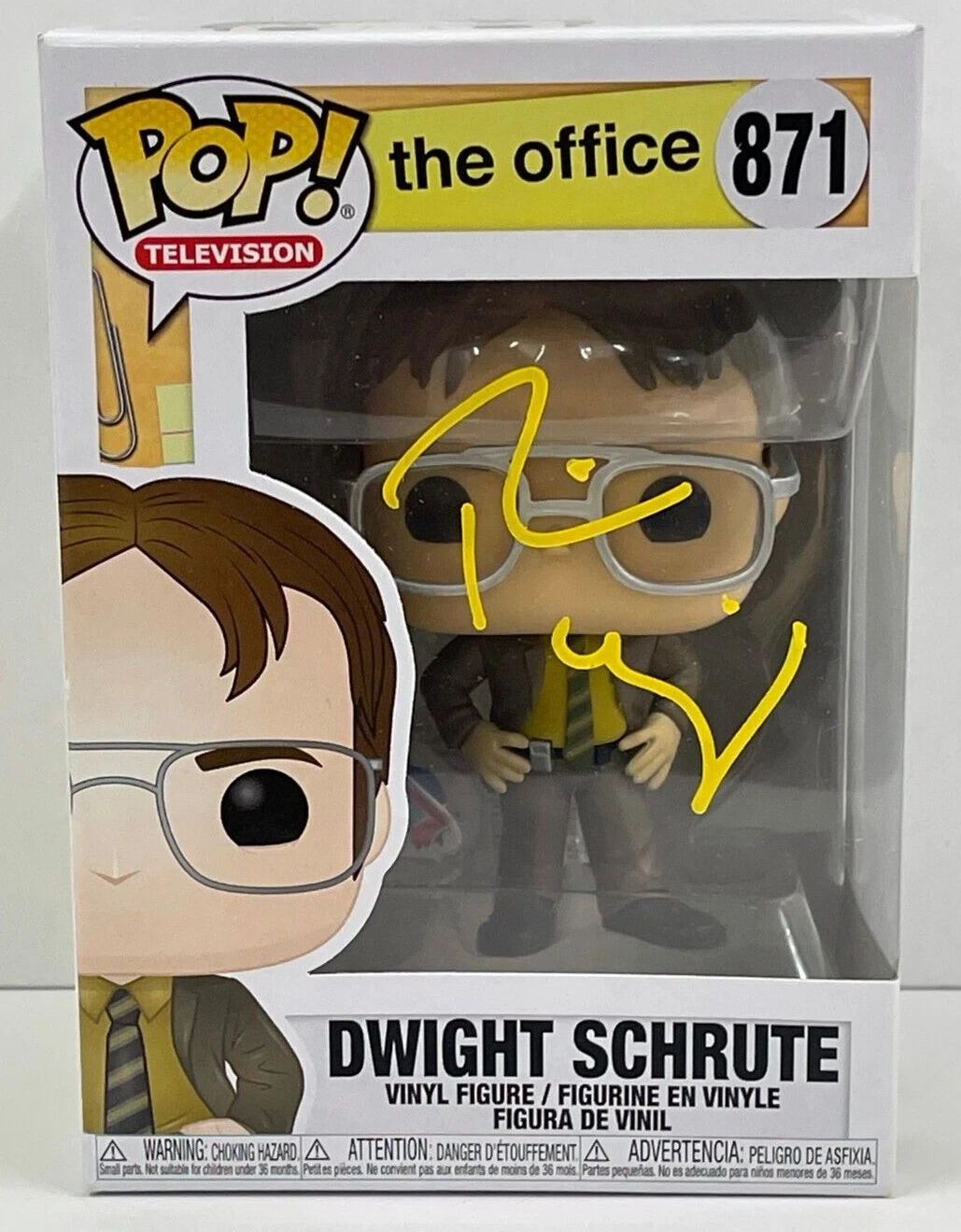 RAINN WILSON DWIGHT SCHRUTE SIGNED THE OFFICE FUNKO FIGURE 871 BECKETT COA 30