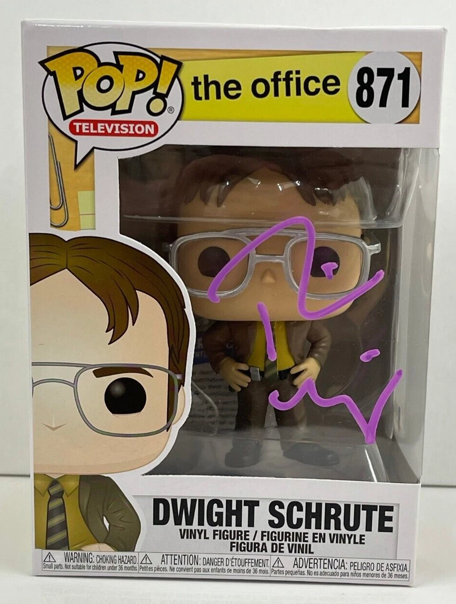RAINN WILSON DWIGHT SCHRUTE SIGNED THE OFFICE FUNKO FIGURE 871 BECKETT COA 99
