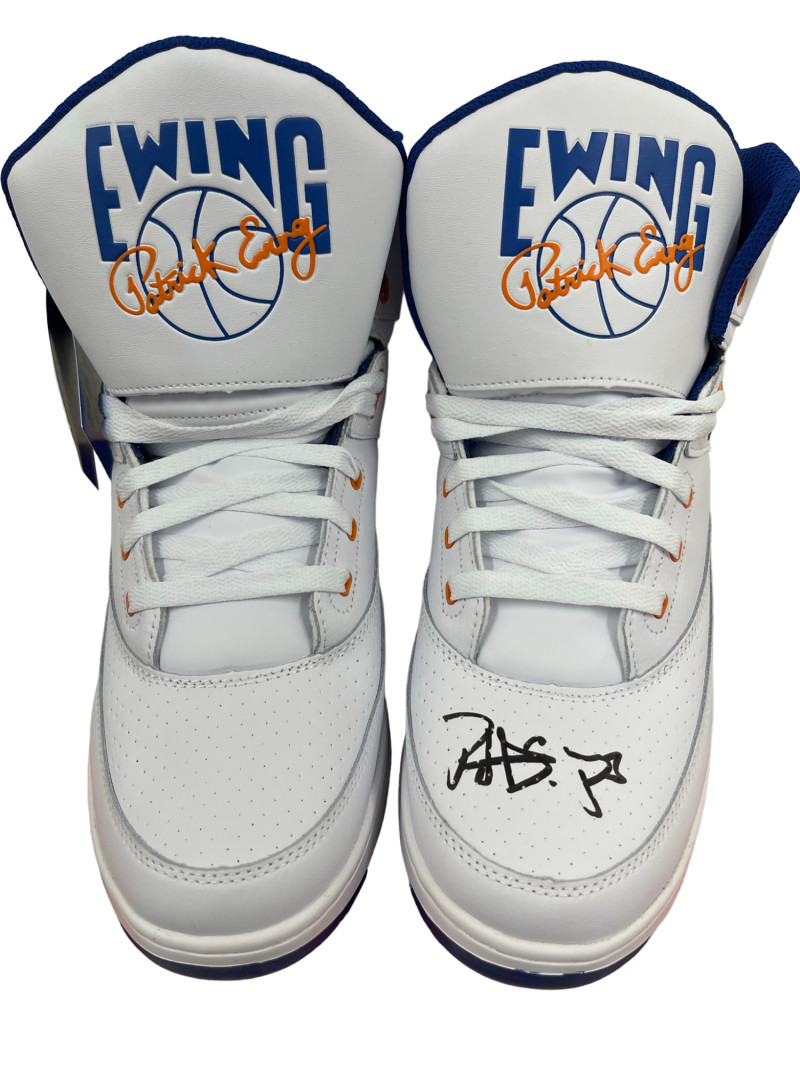 PATRICK EWING SIGNED SNEAKERS 11.5 KNICKS AUTHENTIC AUTOGRAPH BECKETT WITNESS