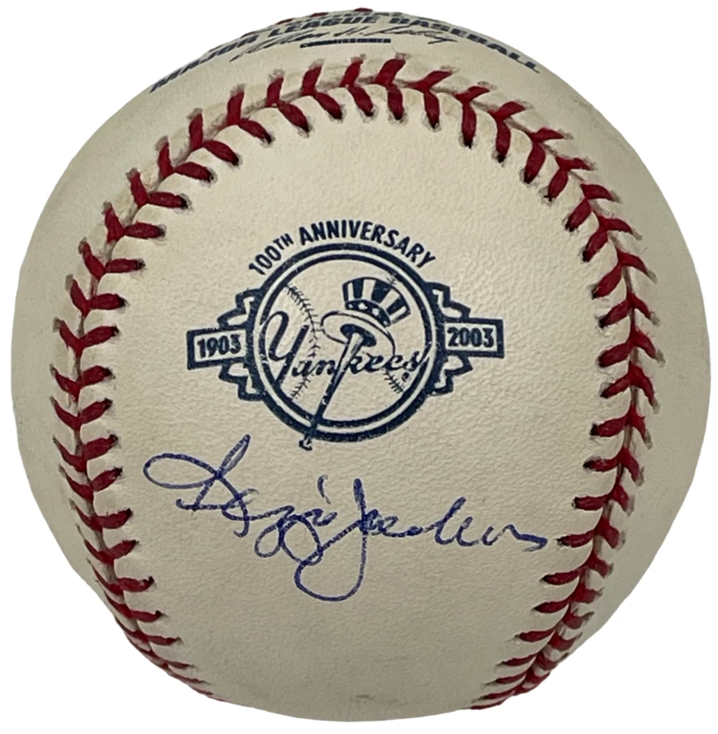 REGGIE JACKSON SIGNED OFFICIAL MAJOR LEAGUE BASEBALL 100TH ANNIVERSARY BALL