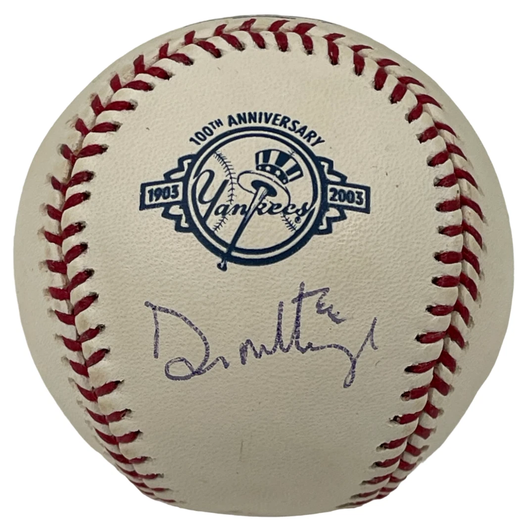 DON MATTINGLY SIGNED OFFICIAL MAJOR LEAGUE BASEBALL 100TH ANNIVERSARY BALL YANKS
