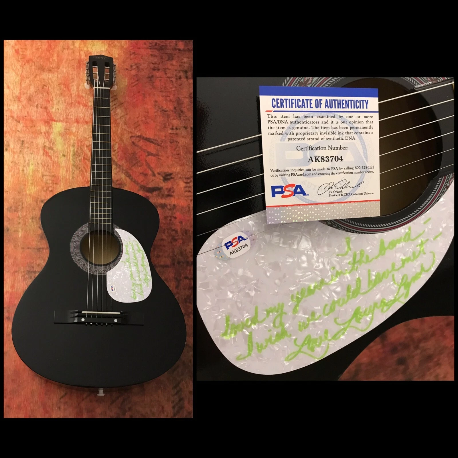 PSA The Dixie Chicks Original  * LAURA LYNCH *  Signed Acoustic Guitar  COA