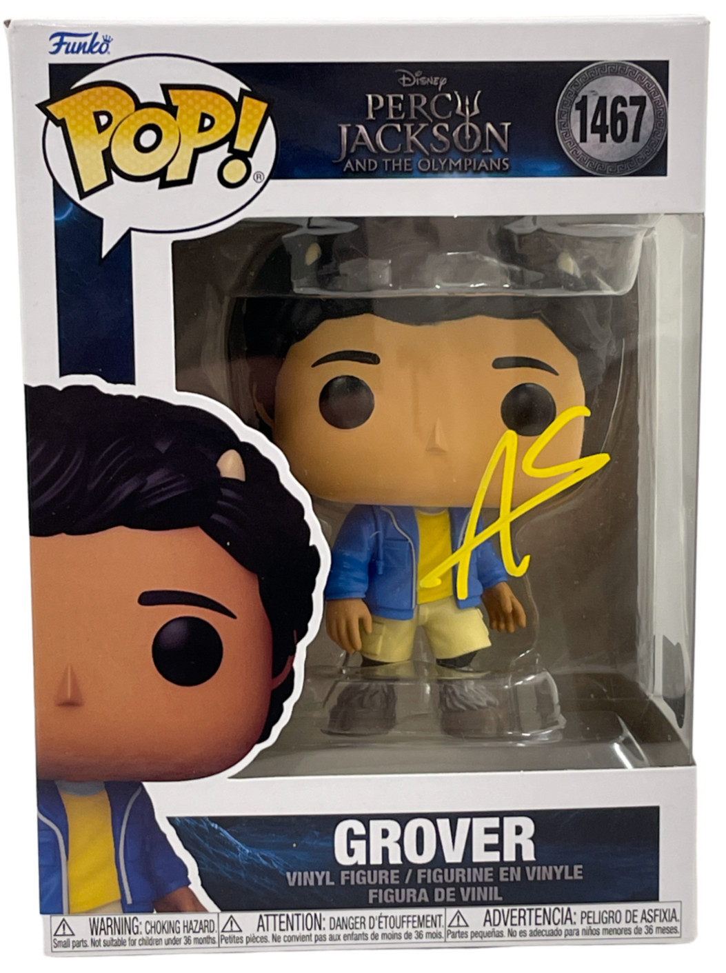 Aryan Simhadri Signed Grover Funko Percy Jackson and the Olympians Beckett