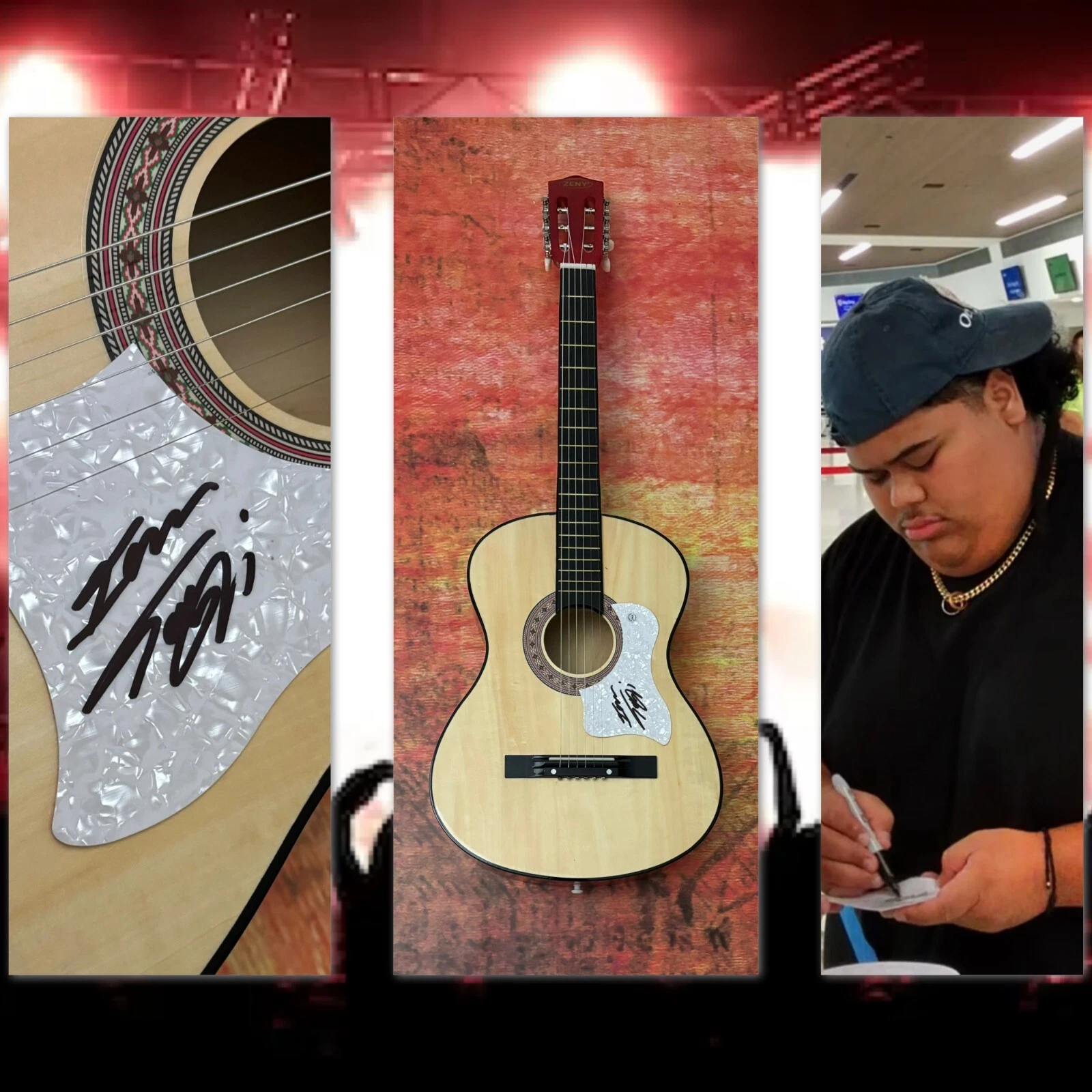 GFA American Idol Winner  * IAM TONGI *  Signed Acoustic Guitar PROOF COA