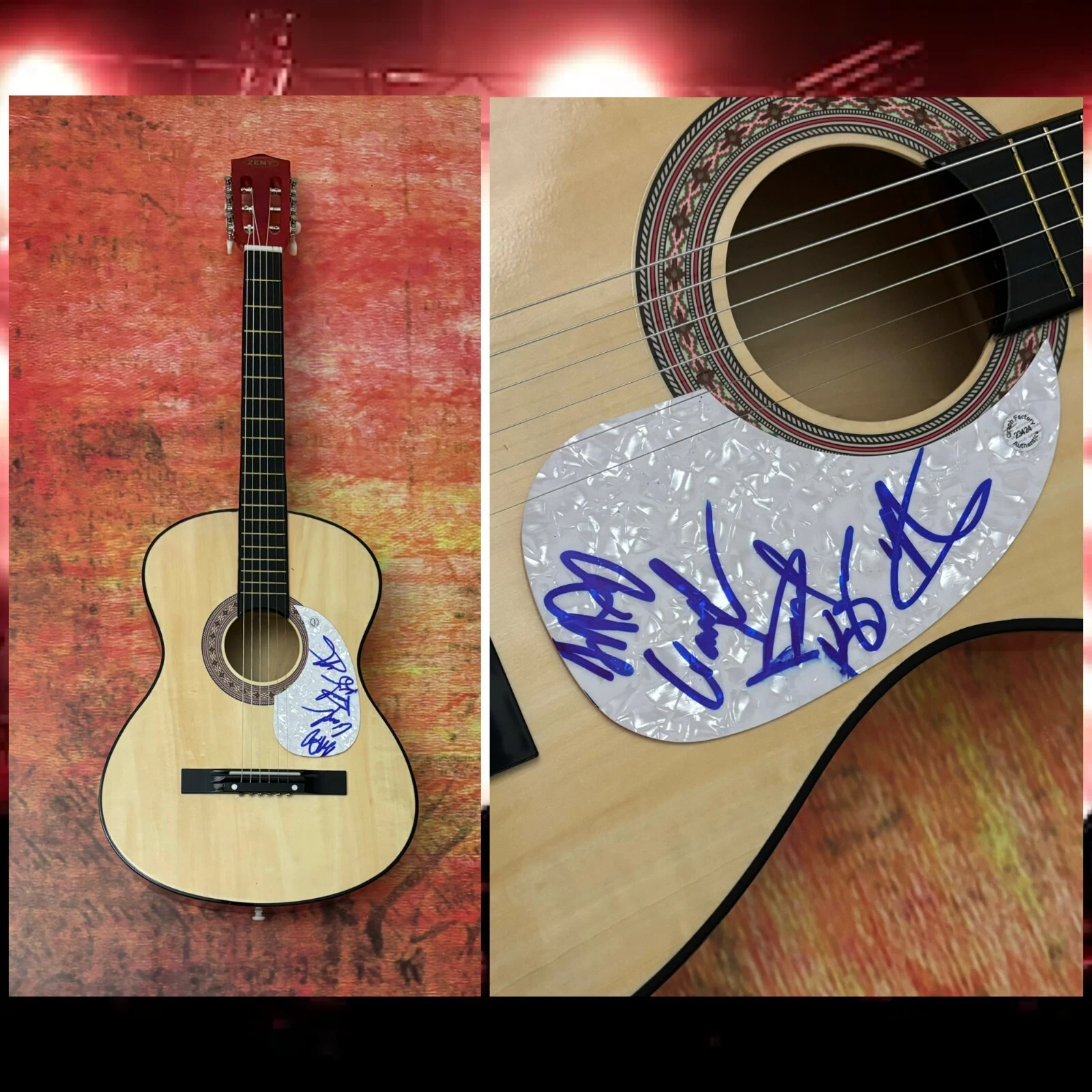 GFA Nate Hilts x4 Band * THE DEAD SOUTH * Signed Acoustic Guitar D6 COA