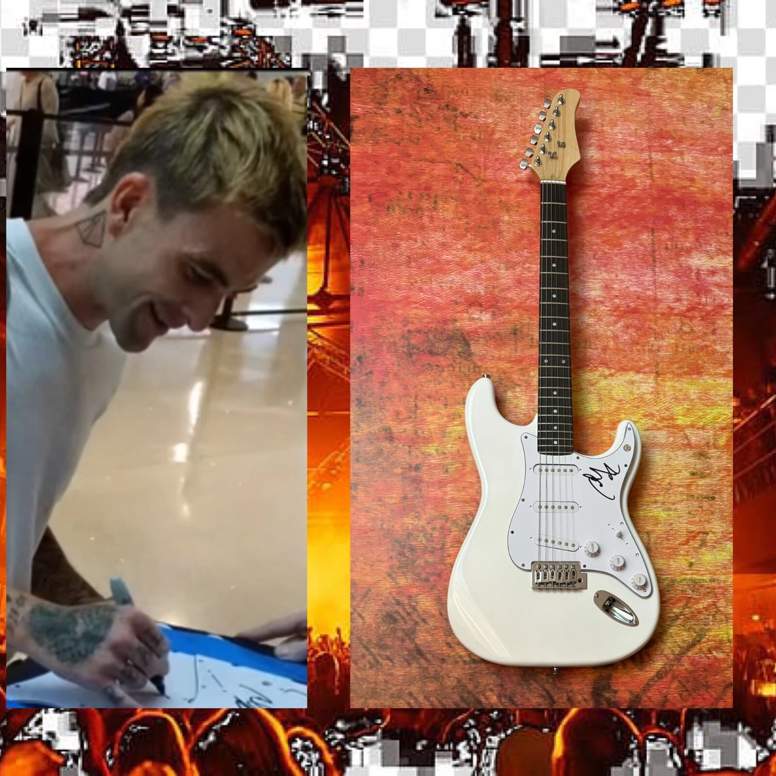 GFA Circa Survive Rock Star  * ANTHONY GREEN *  Signed Electric Guitar PROOF COA