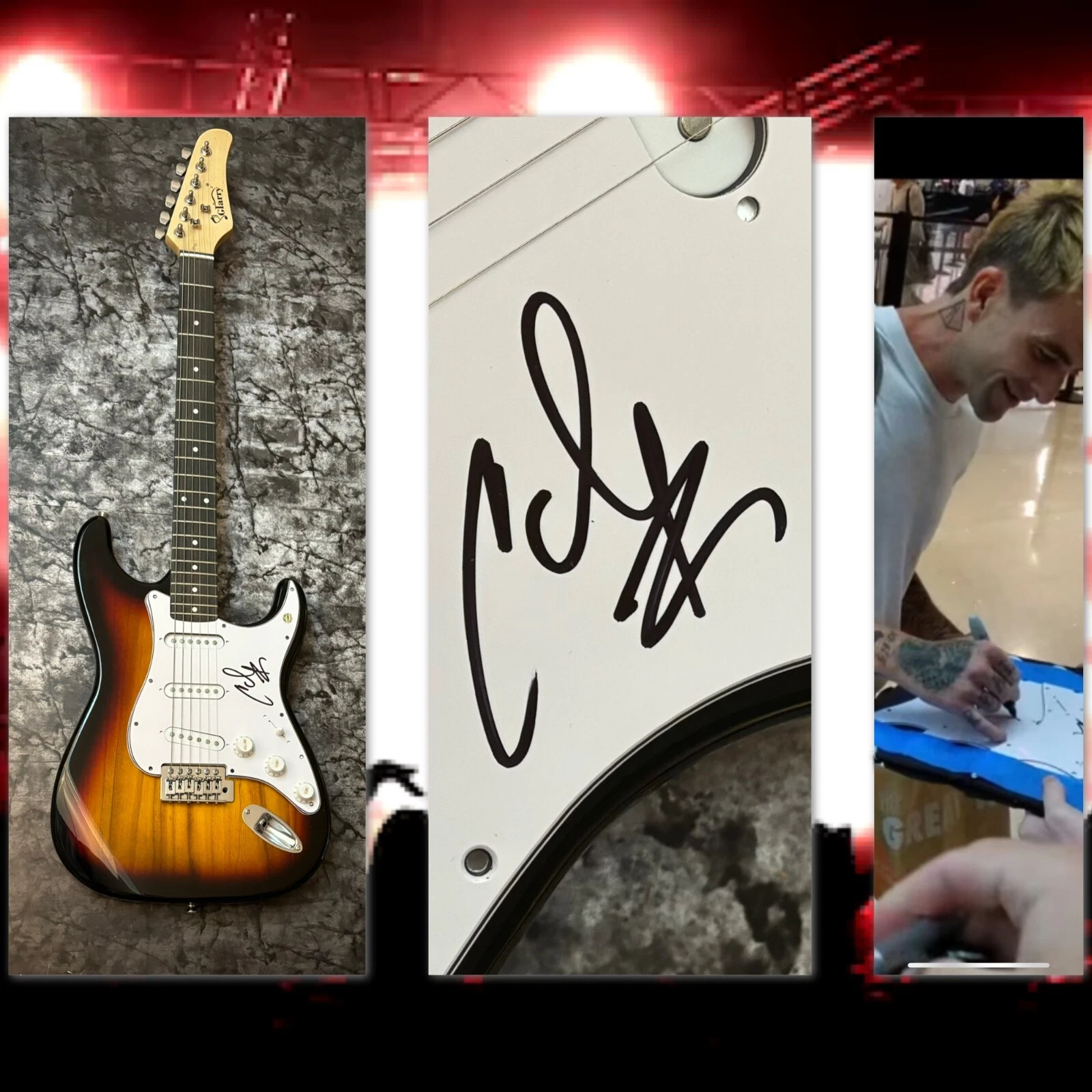 GFA Circa Survive Rock Star  * ANTHONY GREEN *  Signed Electric Guitar PROOF COA