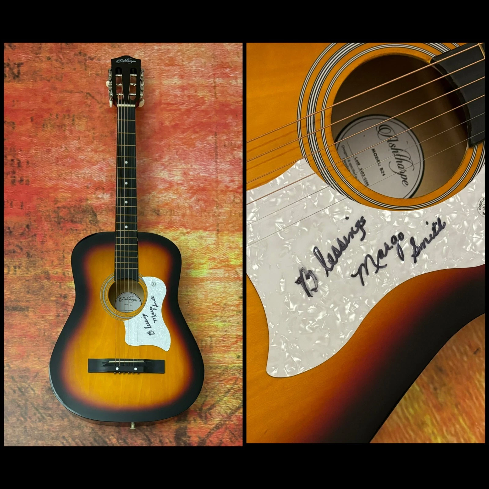 GFA Take My Breath Away * MARGO SMITH * Signed Acoustic Guitar M3 COA