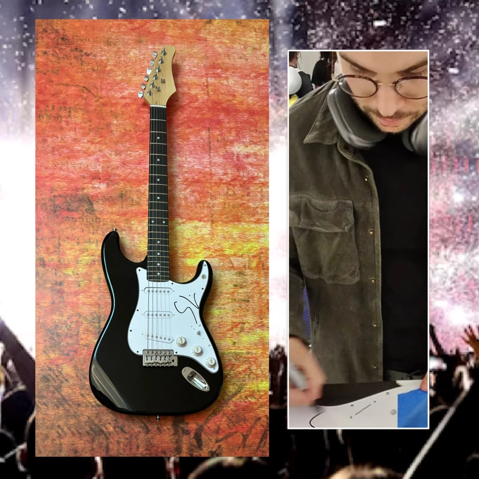 GFA EDM DJ Strangers Star  * SEVEN LIONS *  Signed Electric Guitar PROOF COA