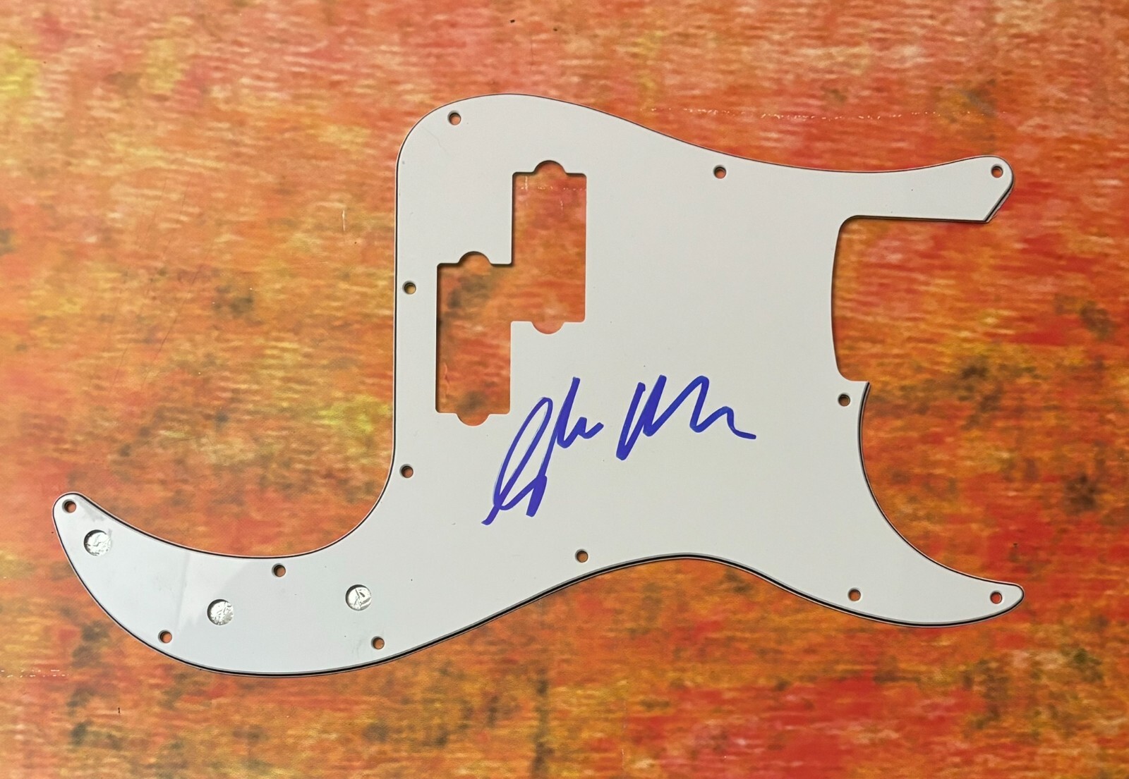 GFA The Sex Pistols  * GLEN MATLOCK *  Signed Electric Bass Pickguard PROOF COA