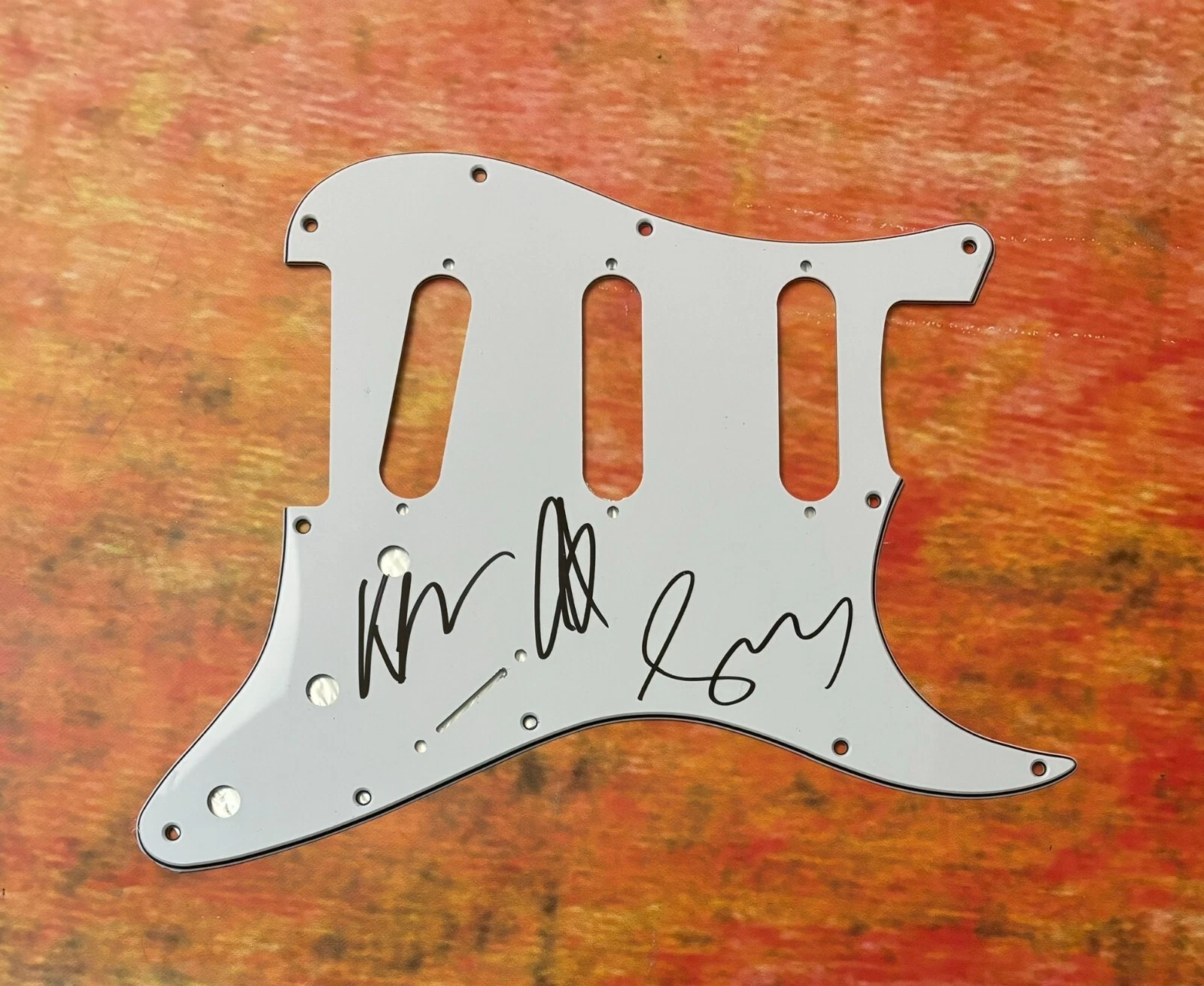 GFA Alex Trimble x3 Band * TWO DOOR CINEMA CLUB *  Signed Electric Pickguard COA