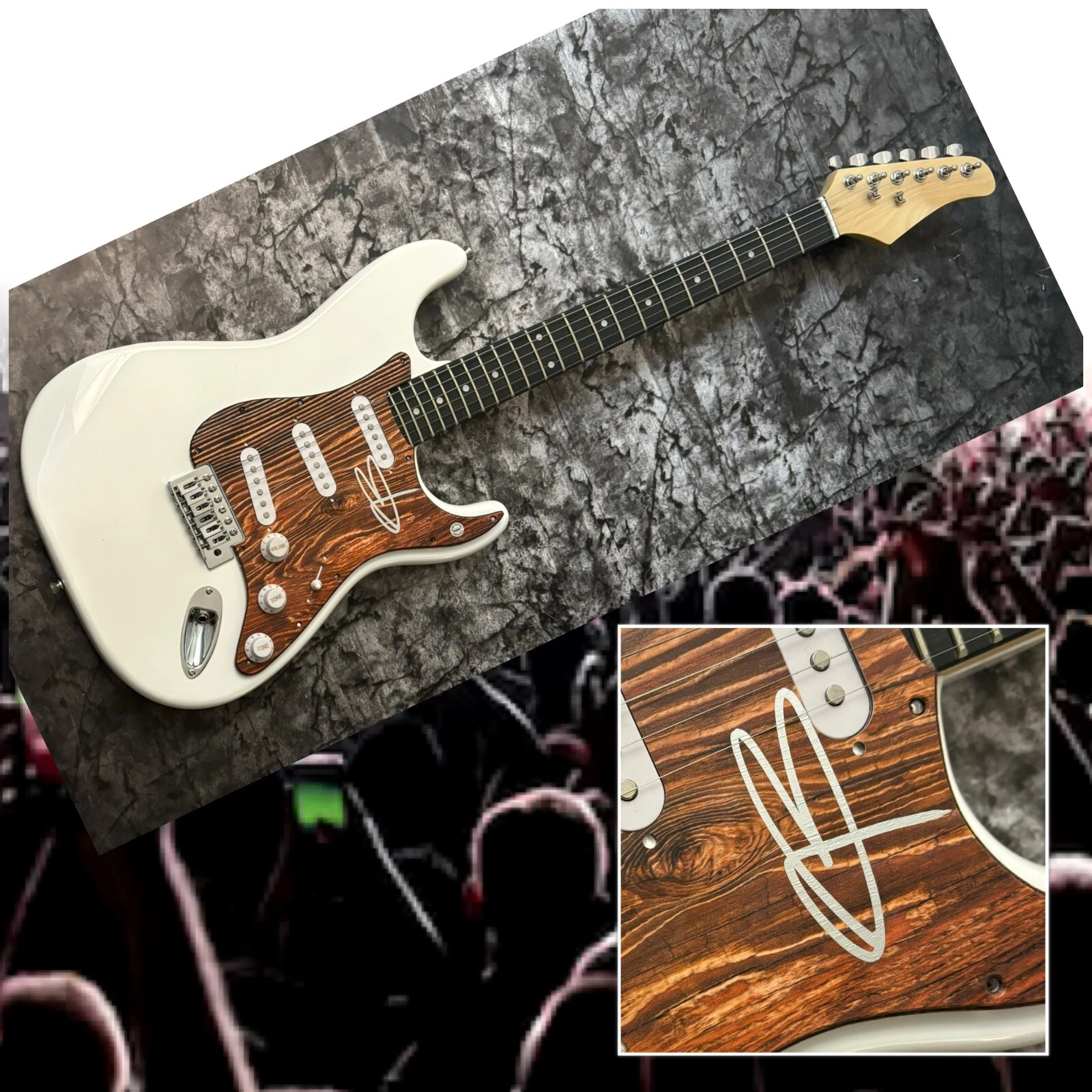 GFA Blue October Band  * JUSTIN FURSTENFELD *  Signed Rare Electric Guitar COA