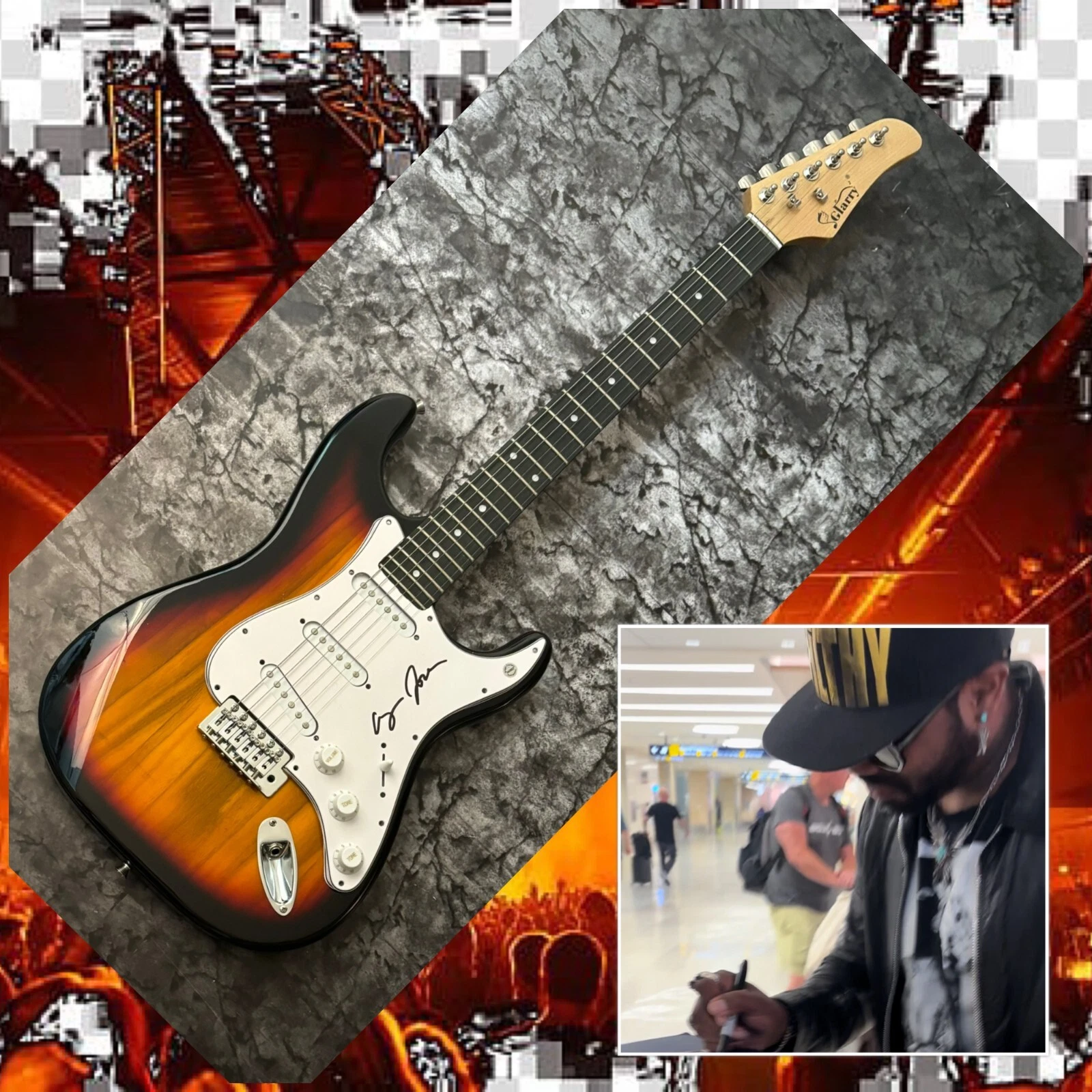 GFA Child of the State Star  * AYRON JONES *  Signed Electric Guitar  PROOF COA