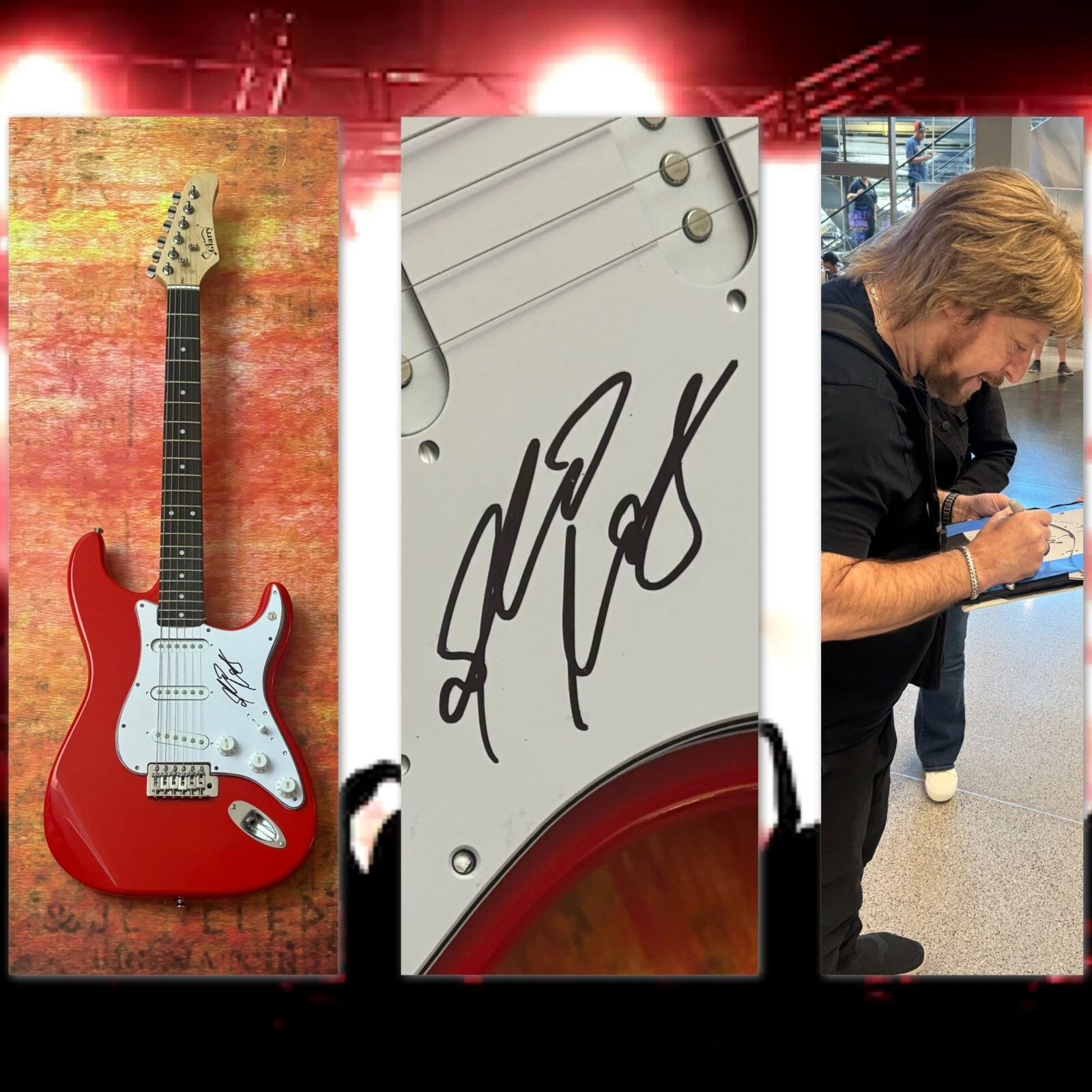 GFA  Fantasy Rock Legend  * ALDO NOVA *  Signed Rare Electric Guitar PROOF COA