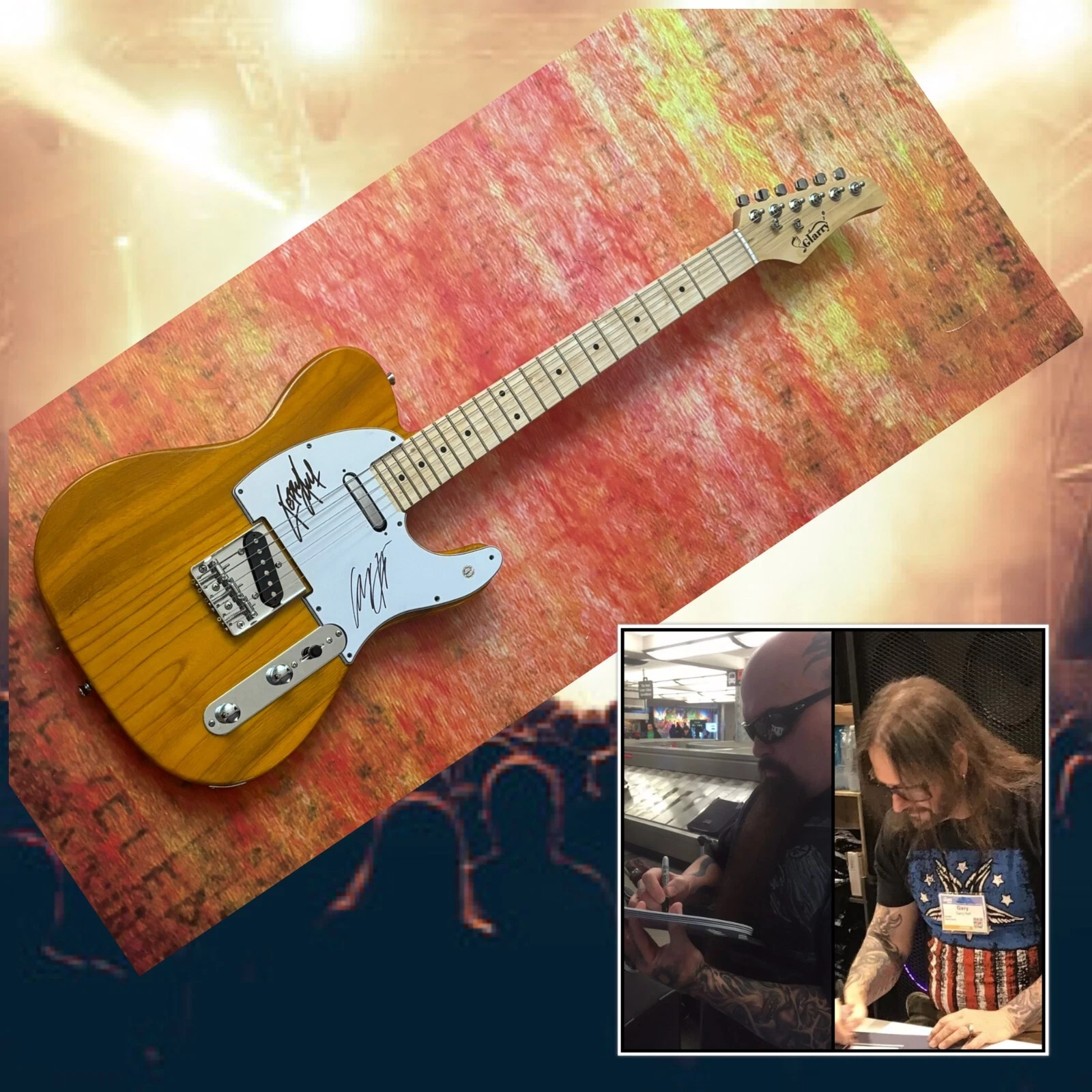 GFA Kerry King and Gary Holt  * SLAYER *  Band Signed Electric Guitar PROOF COA