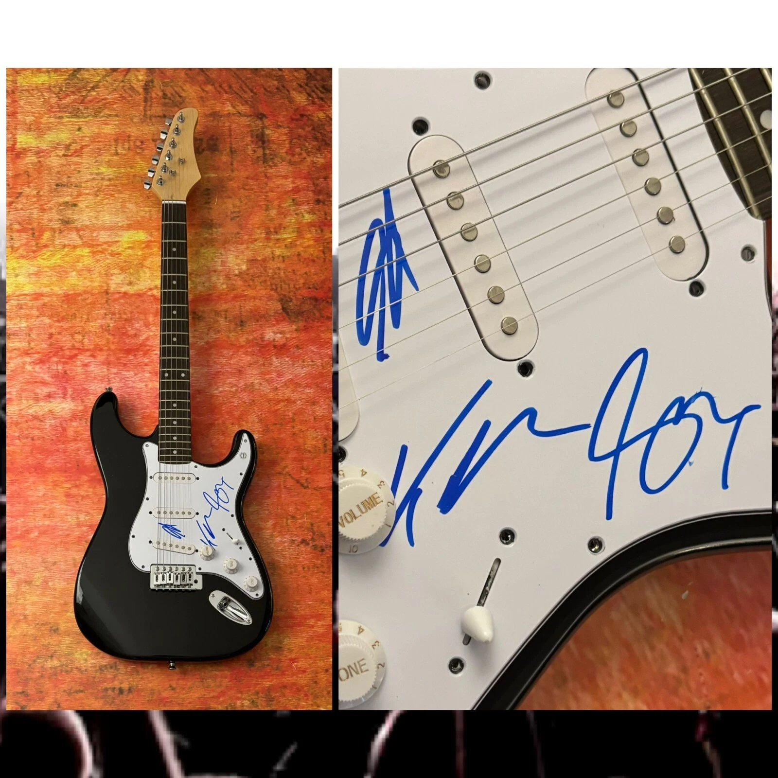 GFA Alex Trimble x3 Band  * TWO DOOR CINEMA CLUB *  Signed Electric Guitar COA