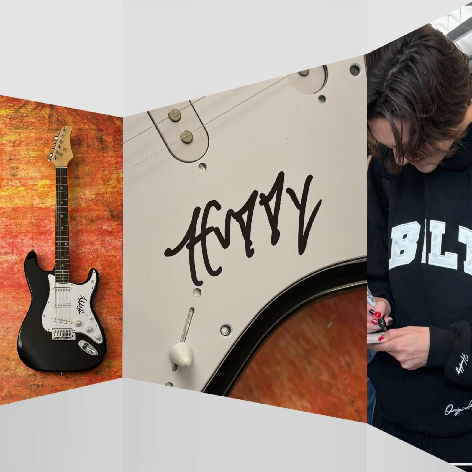 GFA Teenage Heartbreak Star  * HUDDY *  Signed Electric Guitar PROOF COA