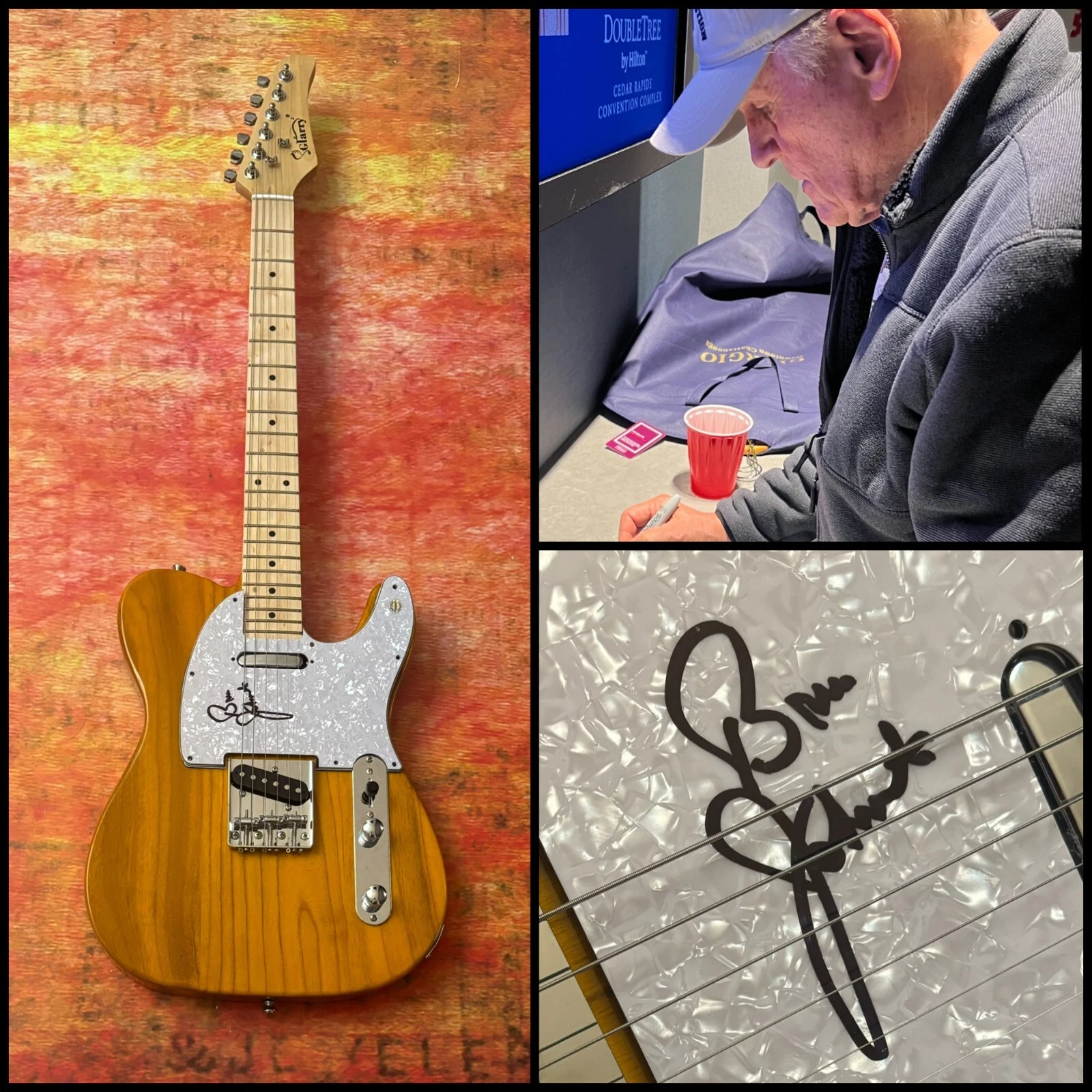 GFA The Beach Boys  * BRUCE JOHNSTON *  Signed Electric Guitar PROOF COA