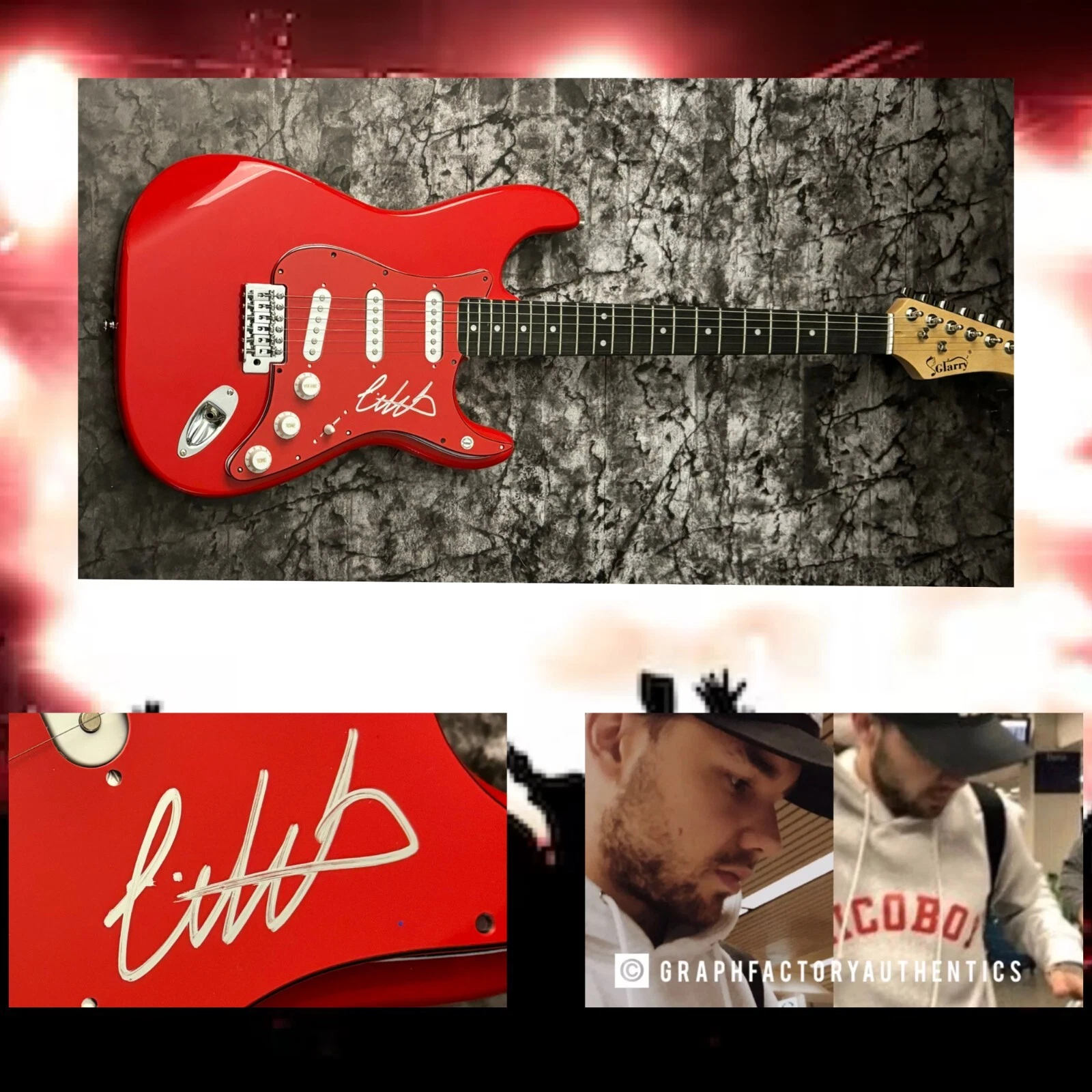 GFA One Direction Strip that Down  * LIAM PAYNE *  Signed Electric Guitar COA