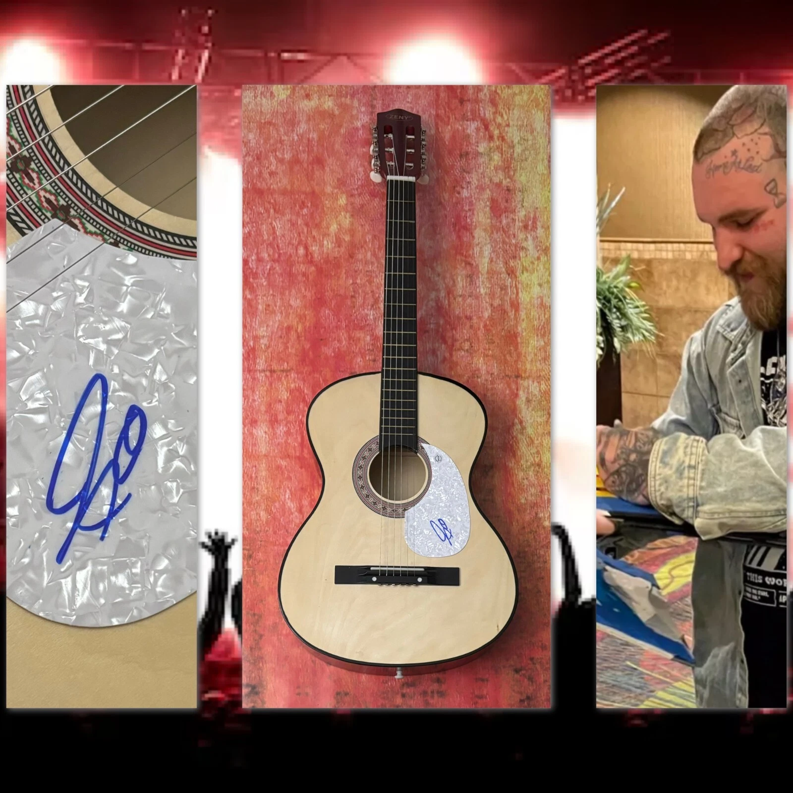 GFA Lose Control Star  * TEDDY SWIMS *  Signed Acoustic Guitar PROOF COA