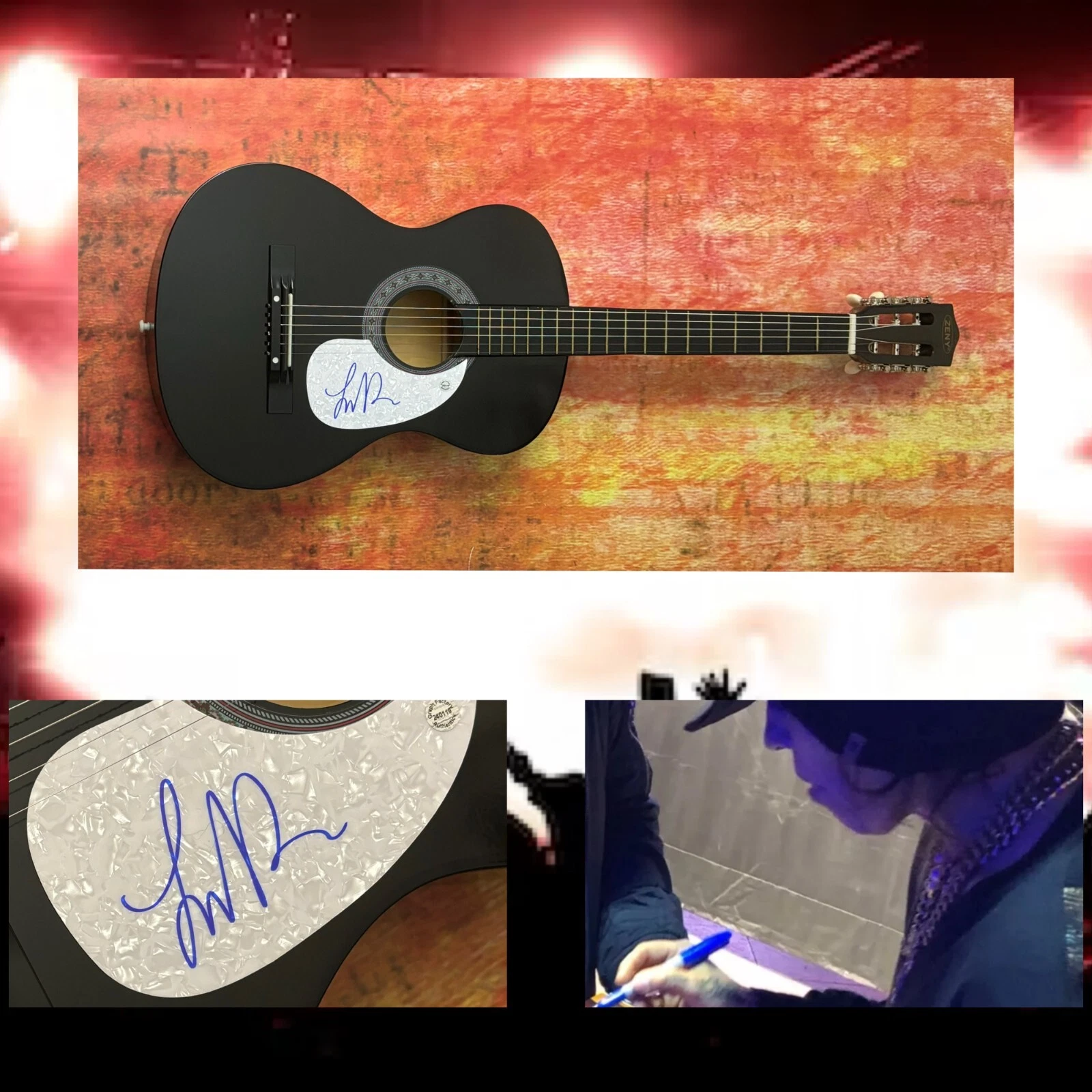 GFA 4 Non Blondes Star  * LINDA PERRY *  Signed Acoustic Guitar PROOF COA