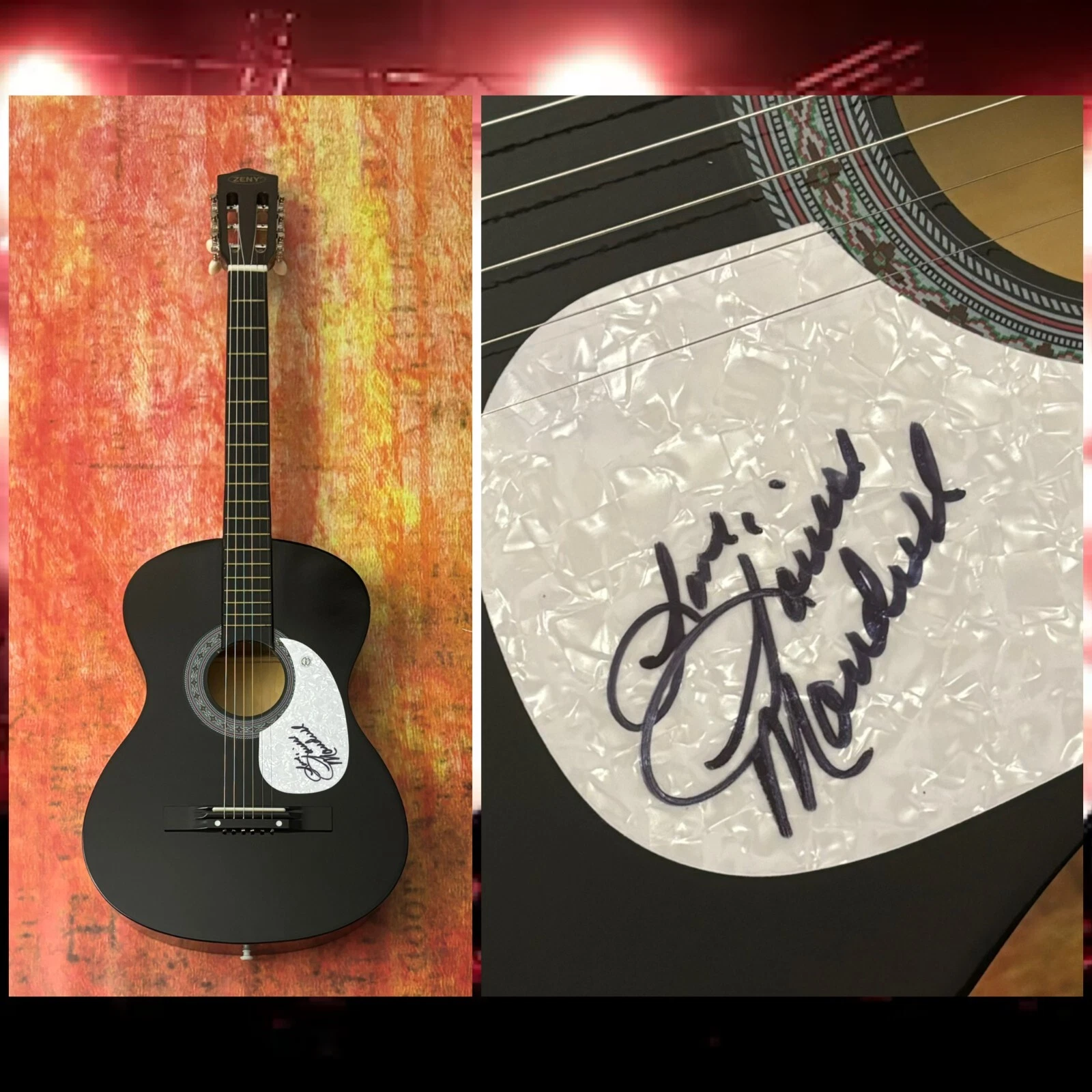 GFA Maybe My Baby Country  * LOUISE MANDRELL *  Signed Acoustic Guitar L4 COA