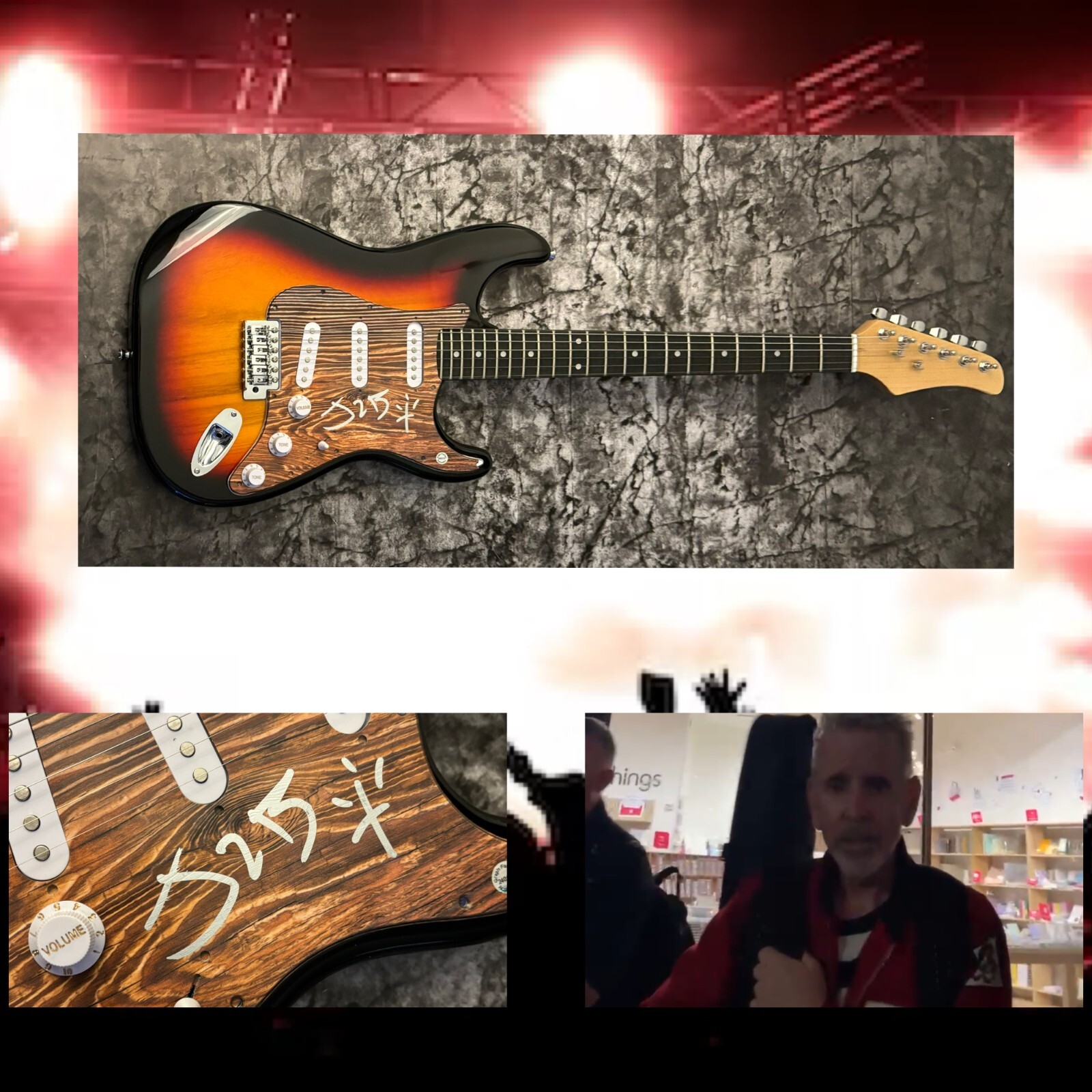 GFA Social Distortion  * JONNY 2 BAGS WICKERSHAM *  Signed Electric Guitar COA