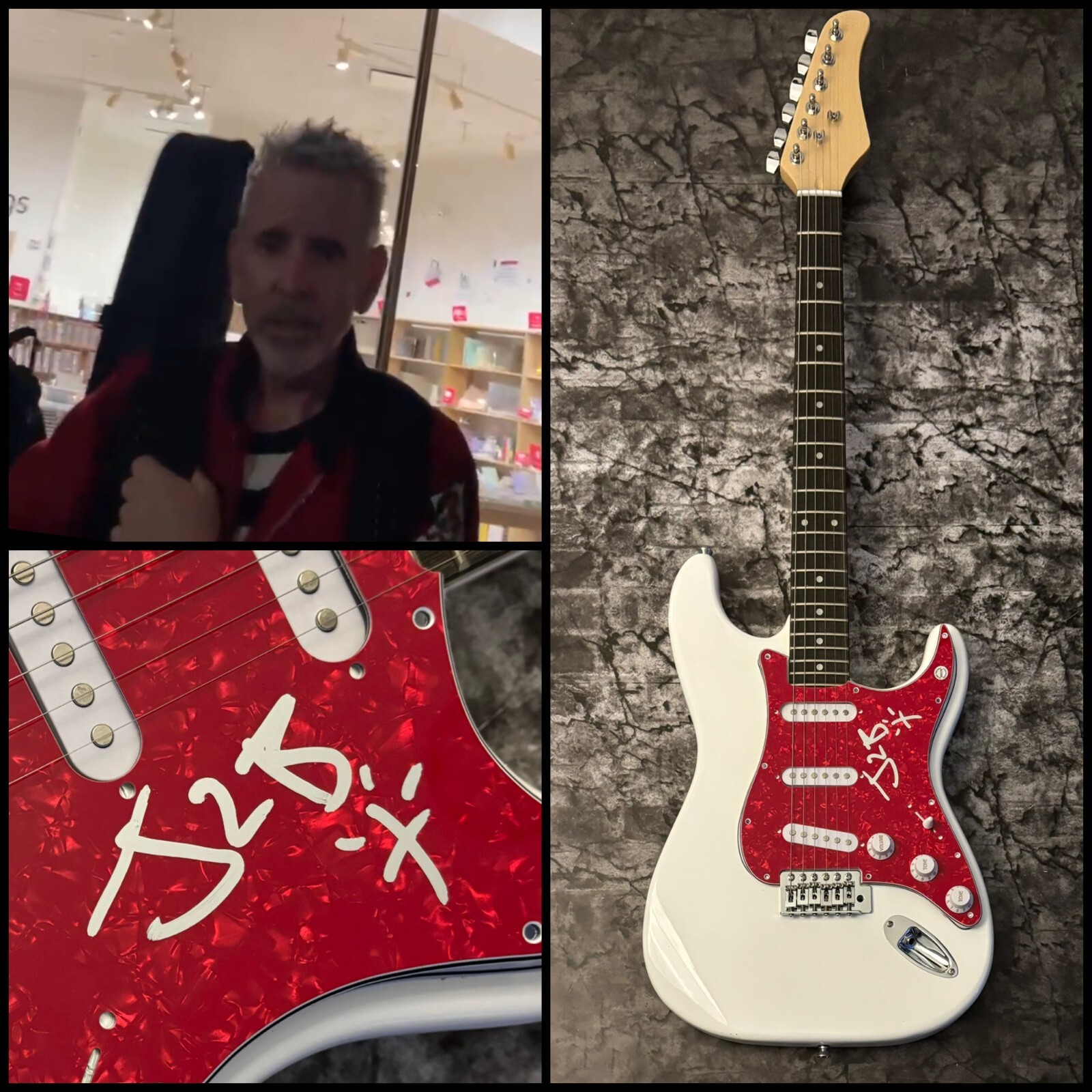 GFA Social Distortion  * JONNY 2 BAGS WICKERSHAM *  Signed Electric Guitar COA