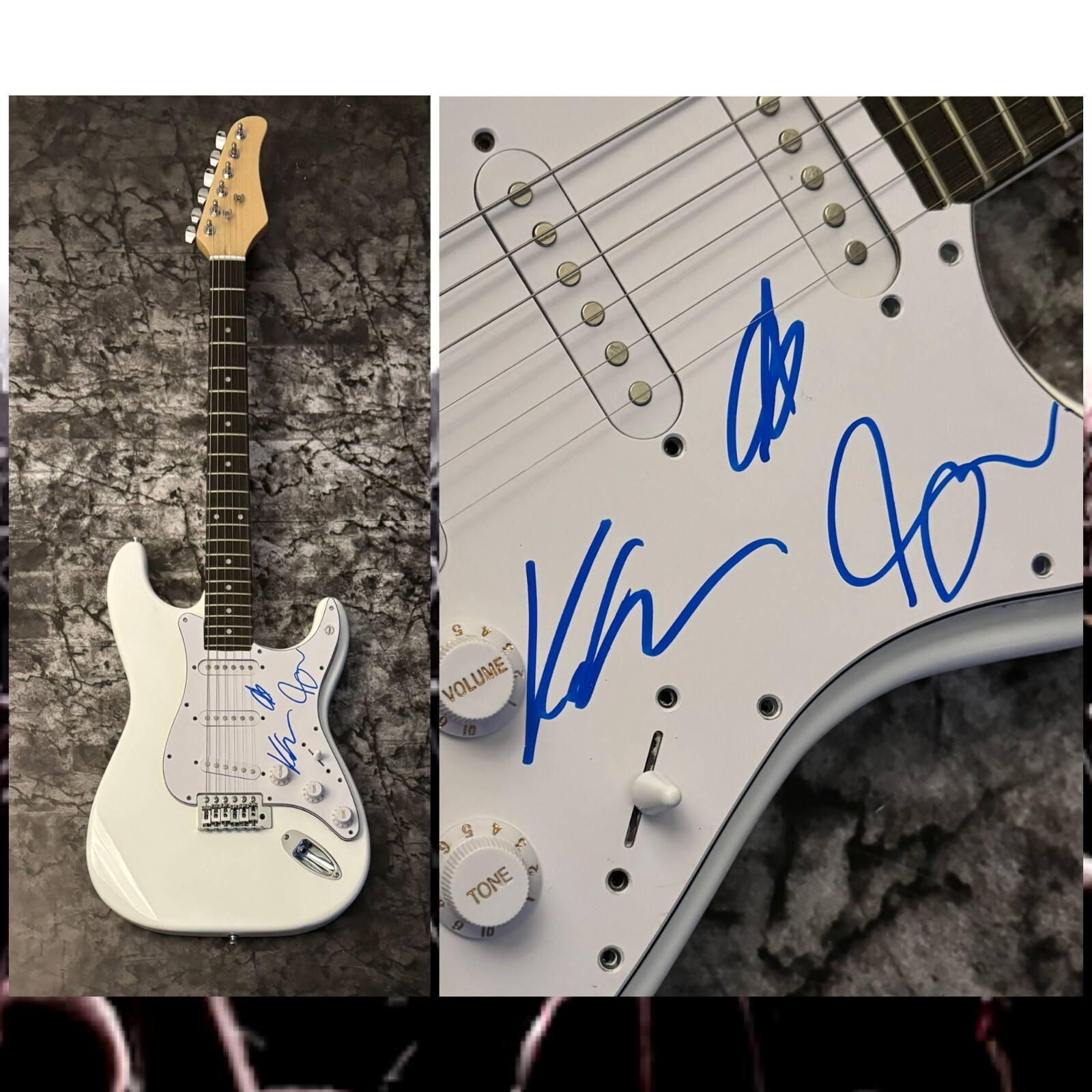 GFA Alex Trimble x3 Band  * TWO DOOR CINEMA CLUB *  Signed Electric Guitar COA