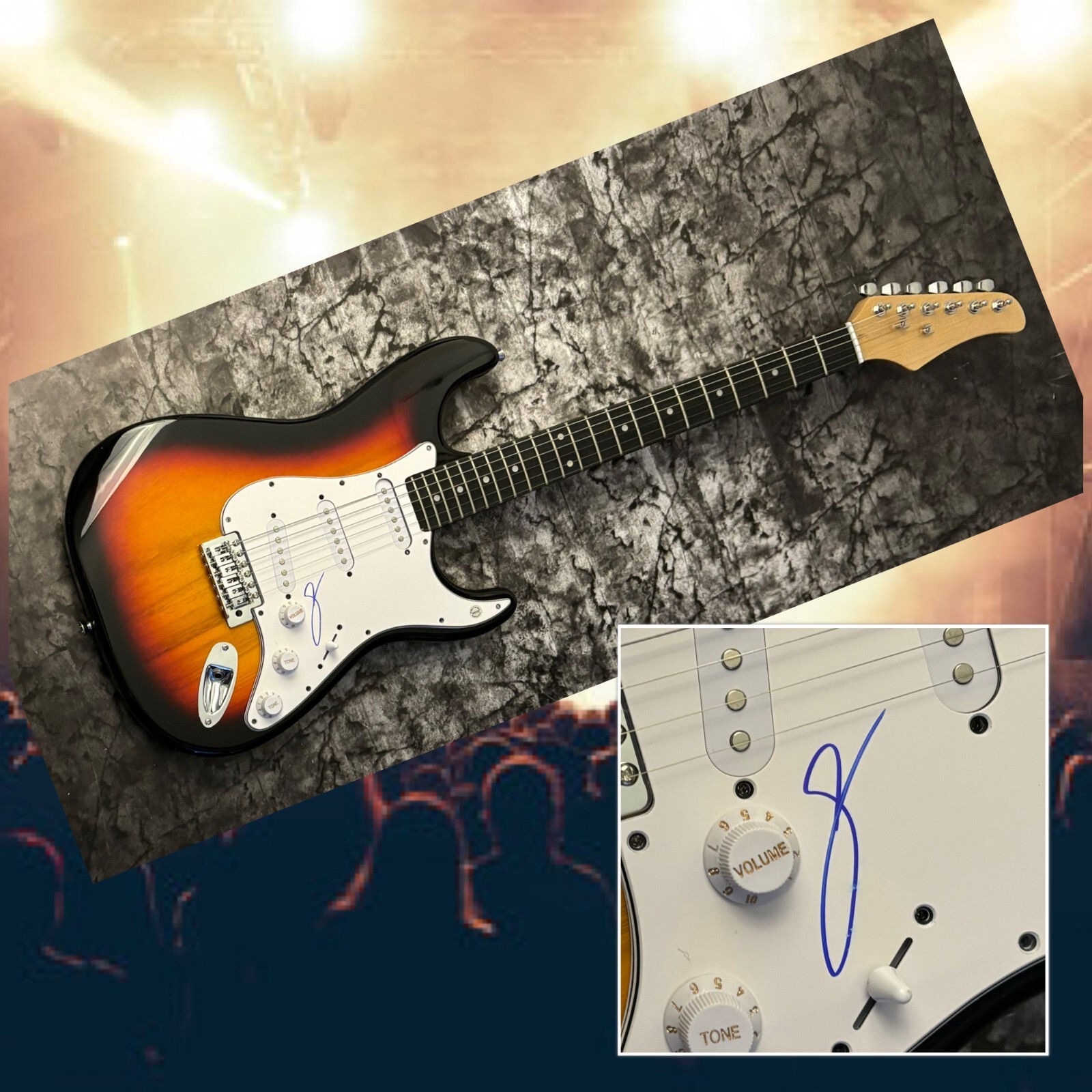 GFA Backstreet Boys Long Road  * AJ McLEAN *  Signed Electric Guitar COA