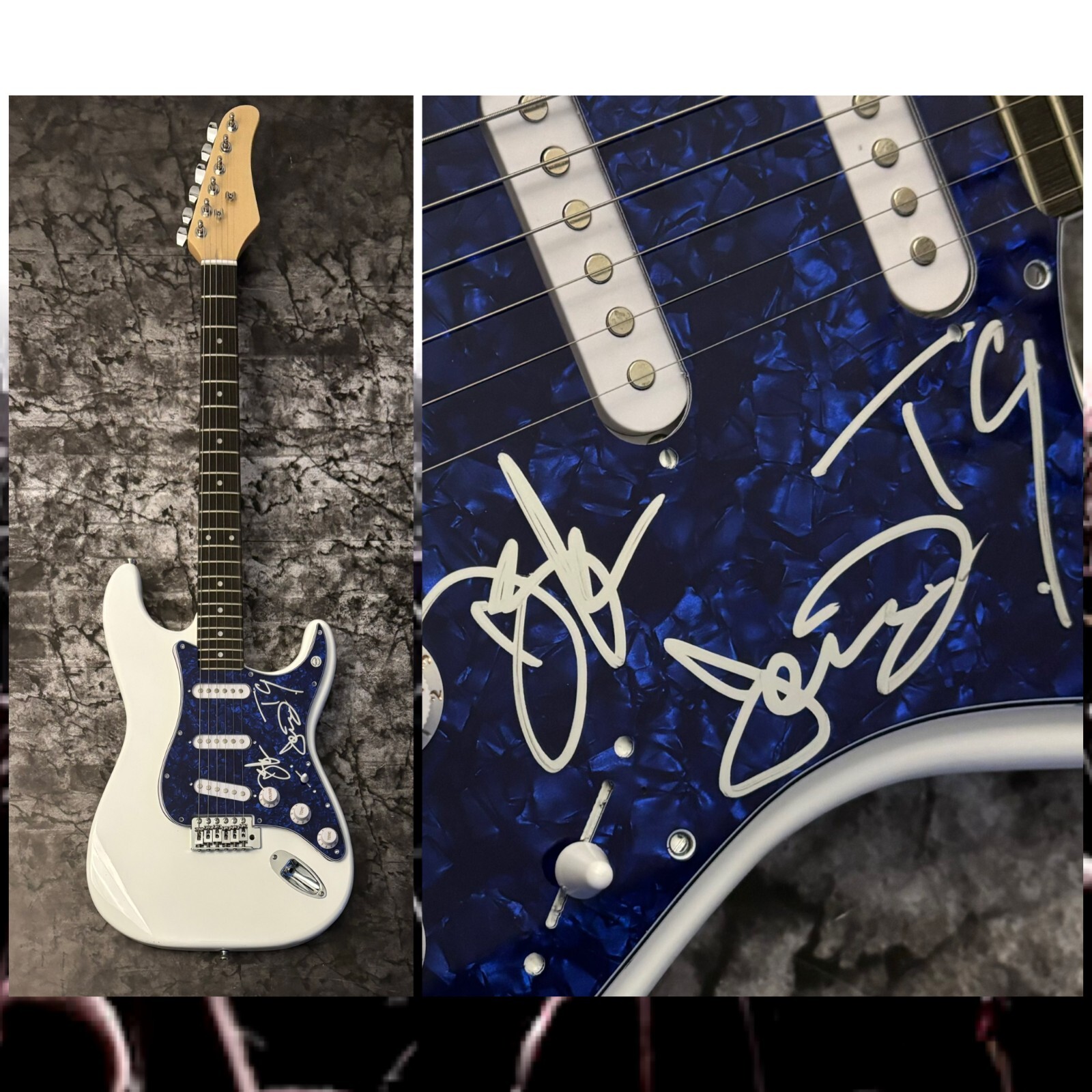 GFA Tyley Connolly x3 Band  * THEORY OF A DEADMAN *  Signed Electric Guitar COA