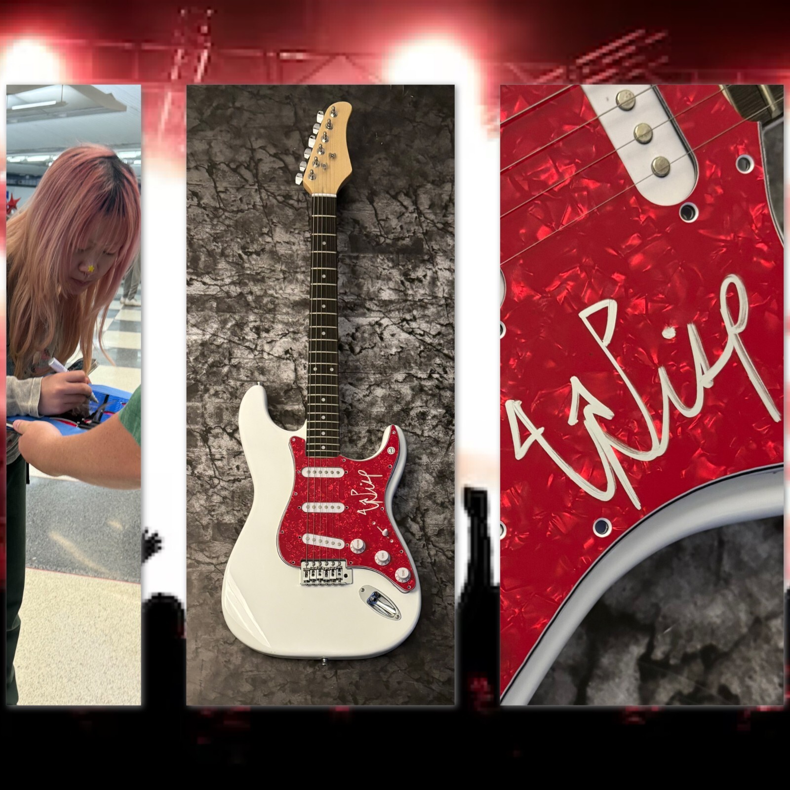 GFA  Your Face Shoegaze Star  * WISP *  Signed Electric Guitar  PROOF COA