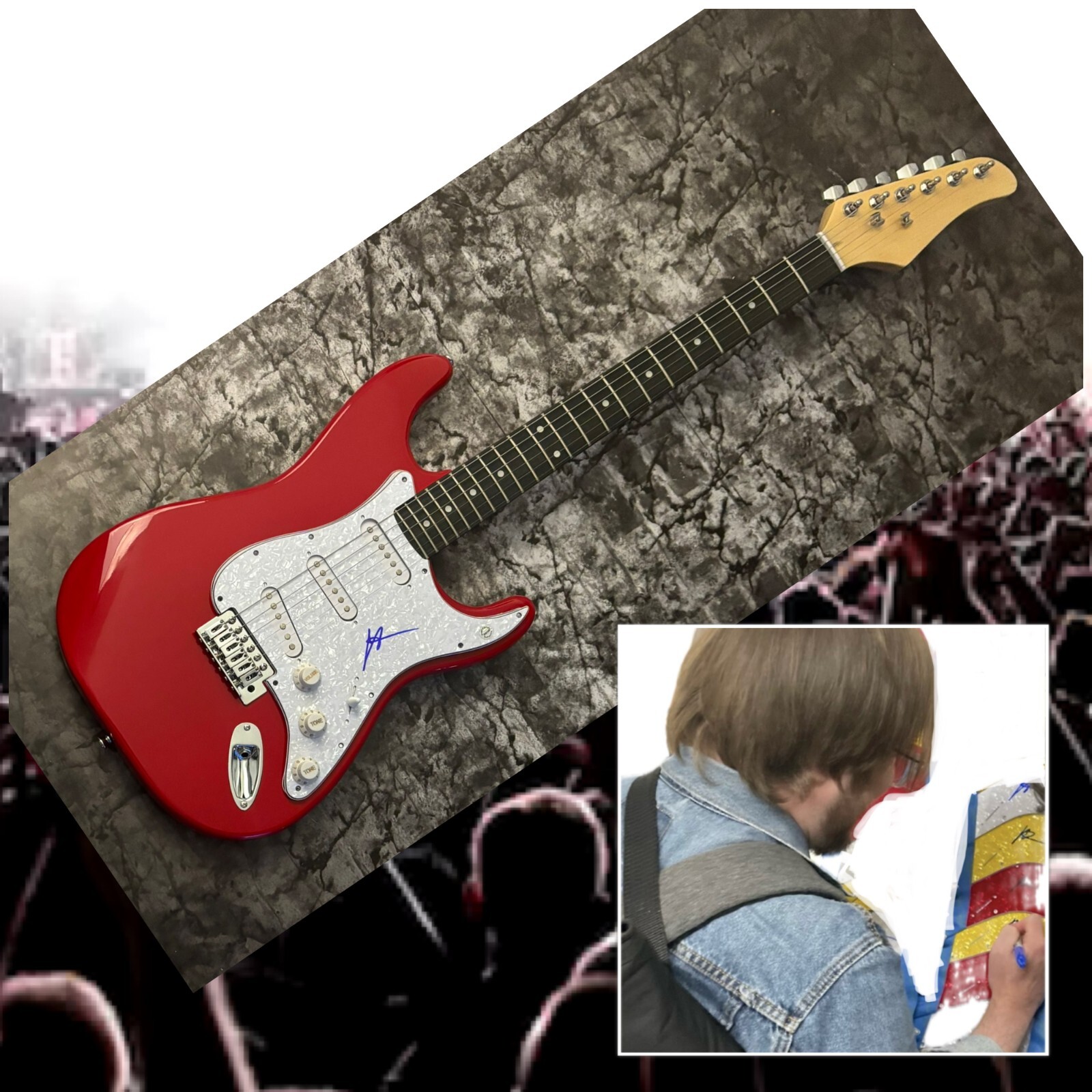 GFA Fall Out Boy FOB Singer  * PATRICK STUMP *  Signed Electric Guitar PROOF COA