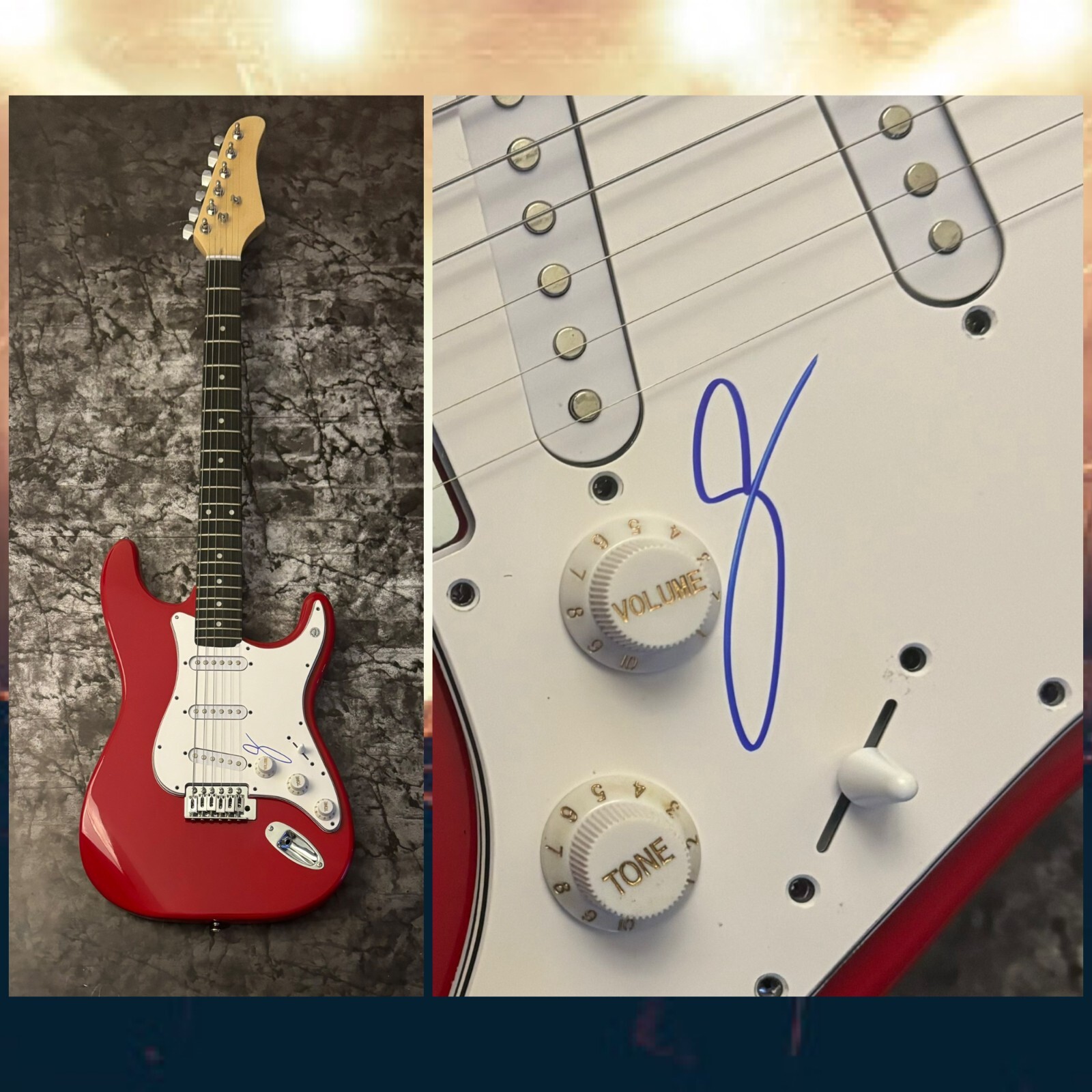 GFA  Backstreet Boys Long Road  * AJ McLEAN *  Signed Electric Guitar  COA