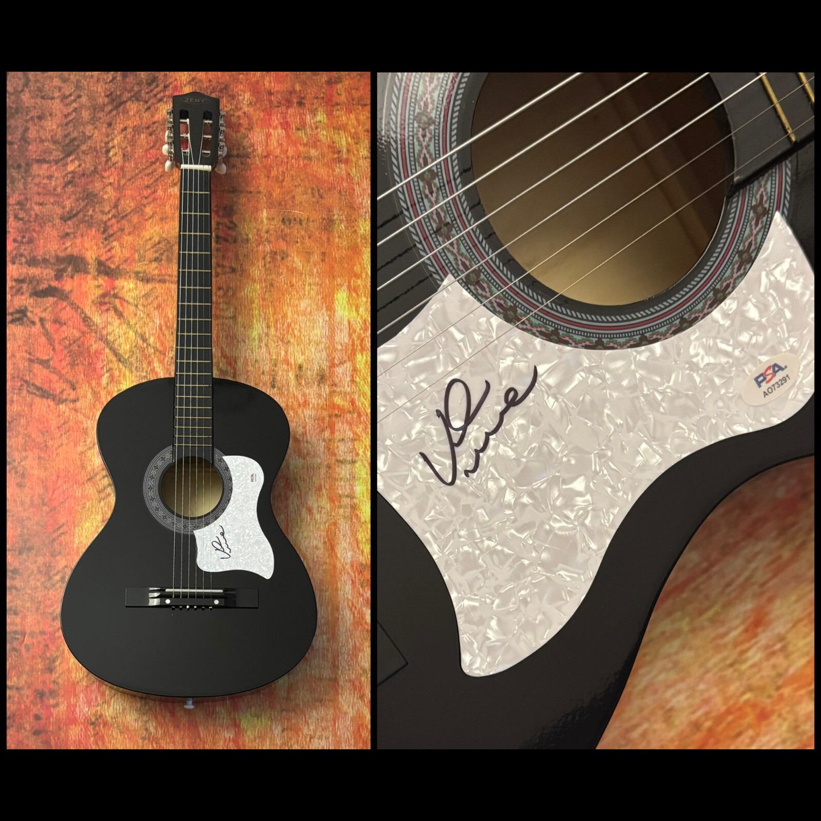 PSA Earth, Wind and Fire Star  * VERDINE WHITE *  Signed Acoustic Guitar COA