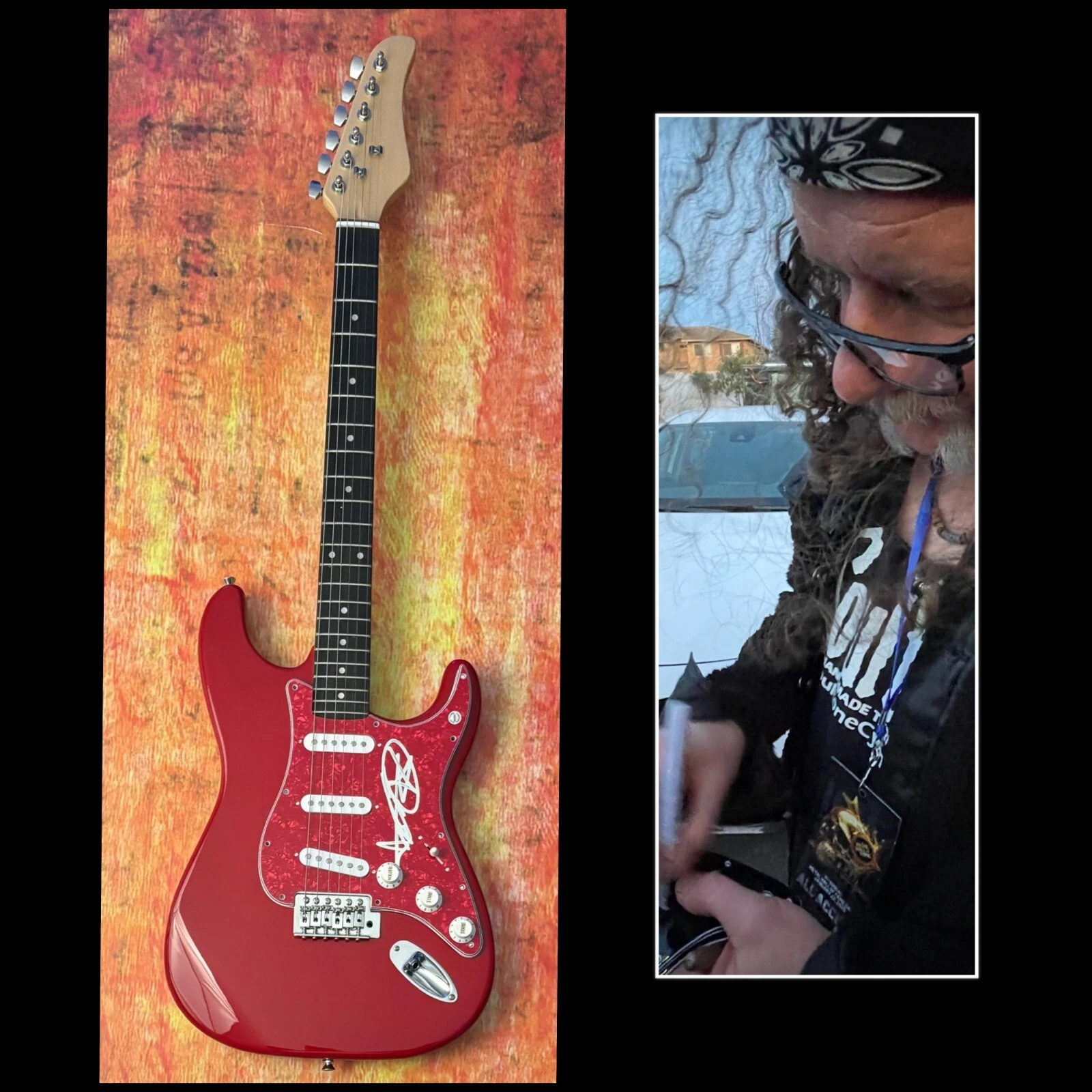 GFA White Zombie Drummer  * IVAN de PRUME *  Signed Electric Guitar PROOF COA