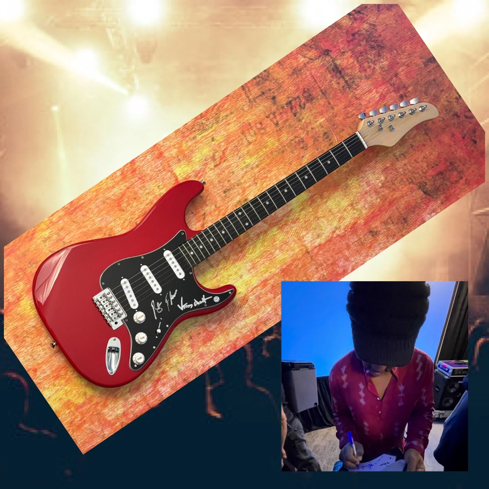 GFA Victor Wooten  * BELA FLECK AND THE FLECKTONES * Signed Electric Guitar COA