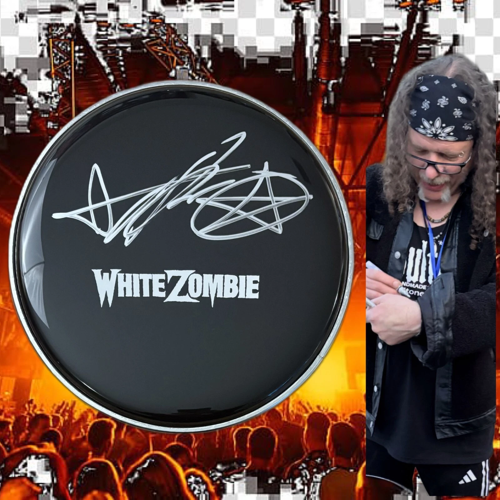 GFA White Zombie Drummer  * IVAN DE PRUME *  Signed 10