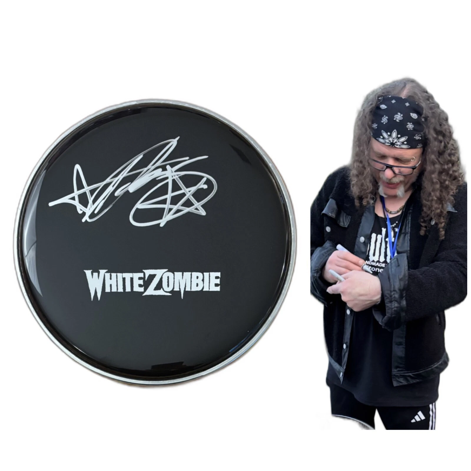 GFA White Zombie Drummer  * IVAN DE PRUME *  Signed 10