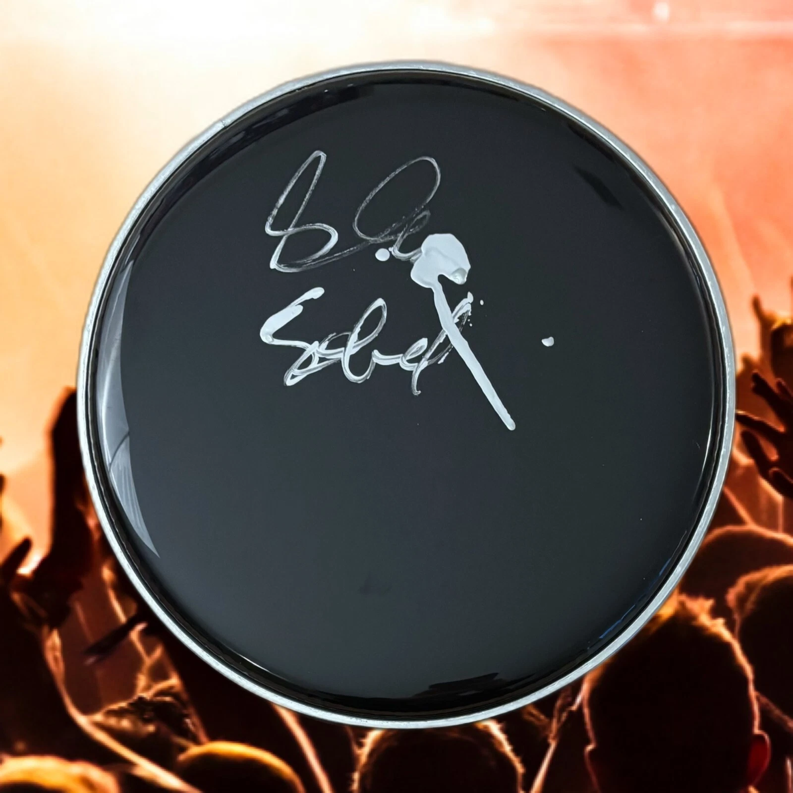 GFA Alice Cooper Band Drummer  * GLEN SOBEL *  Signed 10